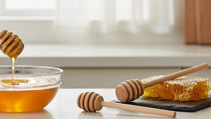 Wooden Honey Dipper Stick Guide