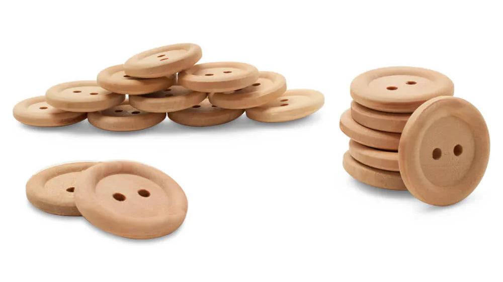 Wooden Buttons For Crafts, Knitting & Crocheting
