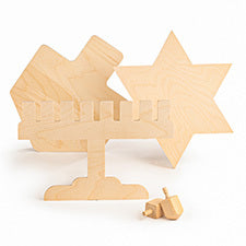 Wood Hanukkah Cutouts