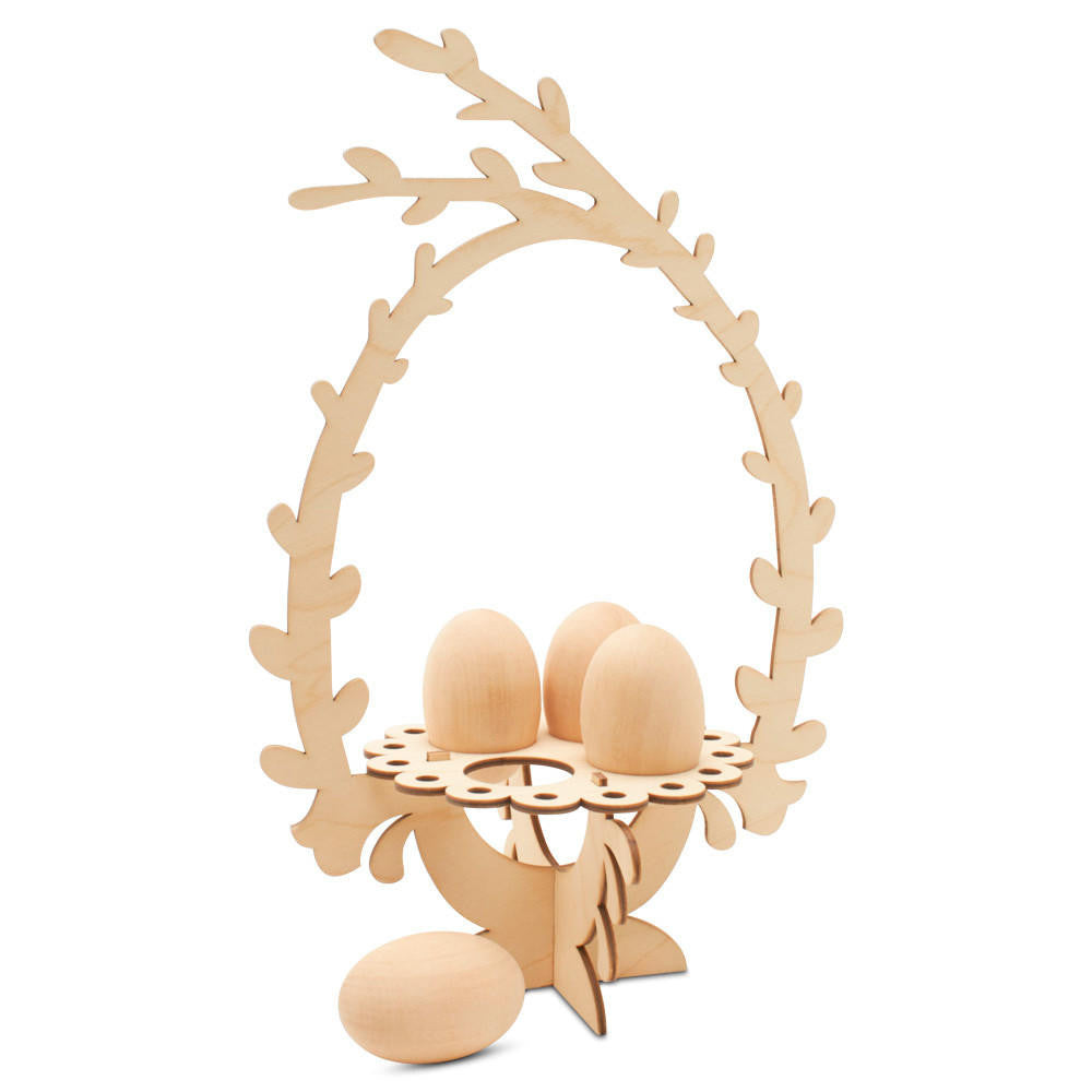 4-Egg Display Kit With Eggs, Bird Nest Style