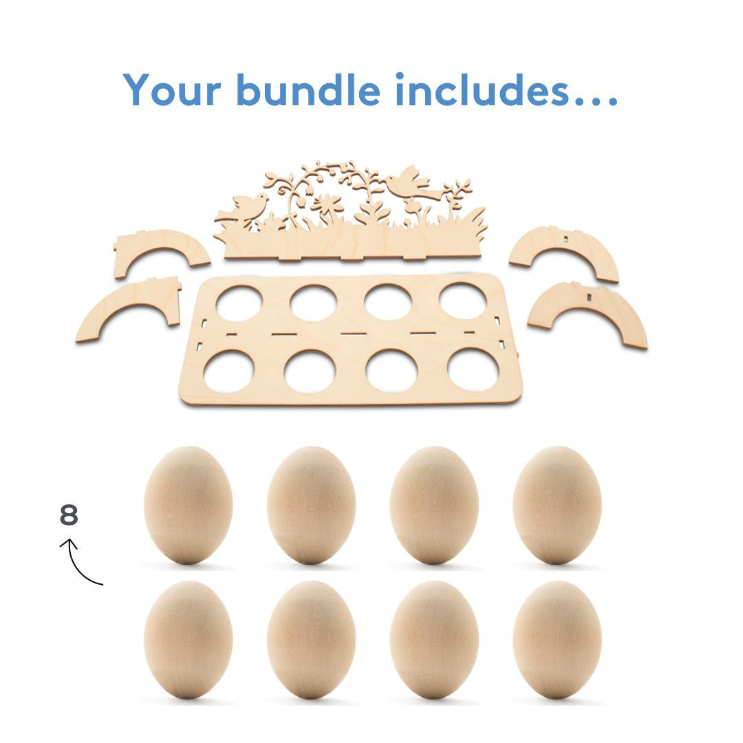 8-Egg Display Garden Scene Kit With Eggs