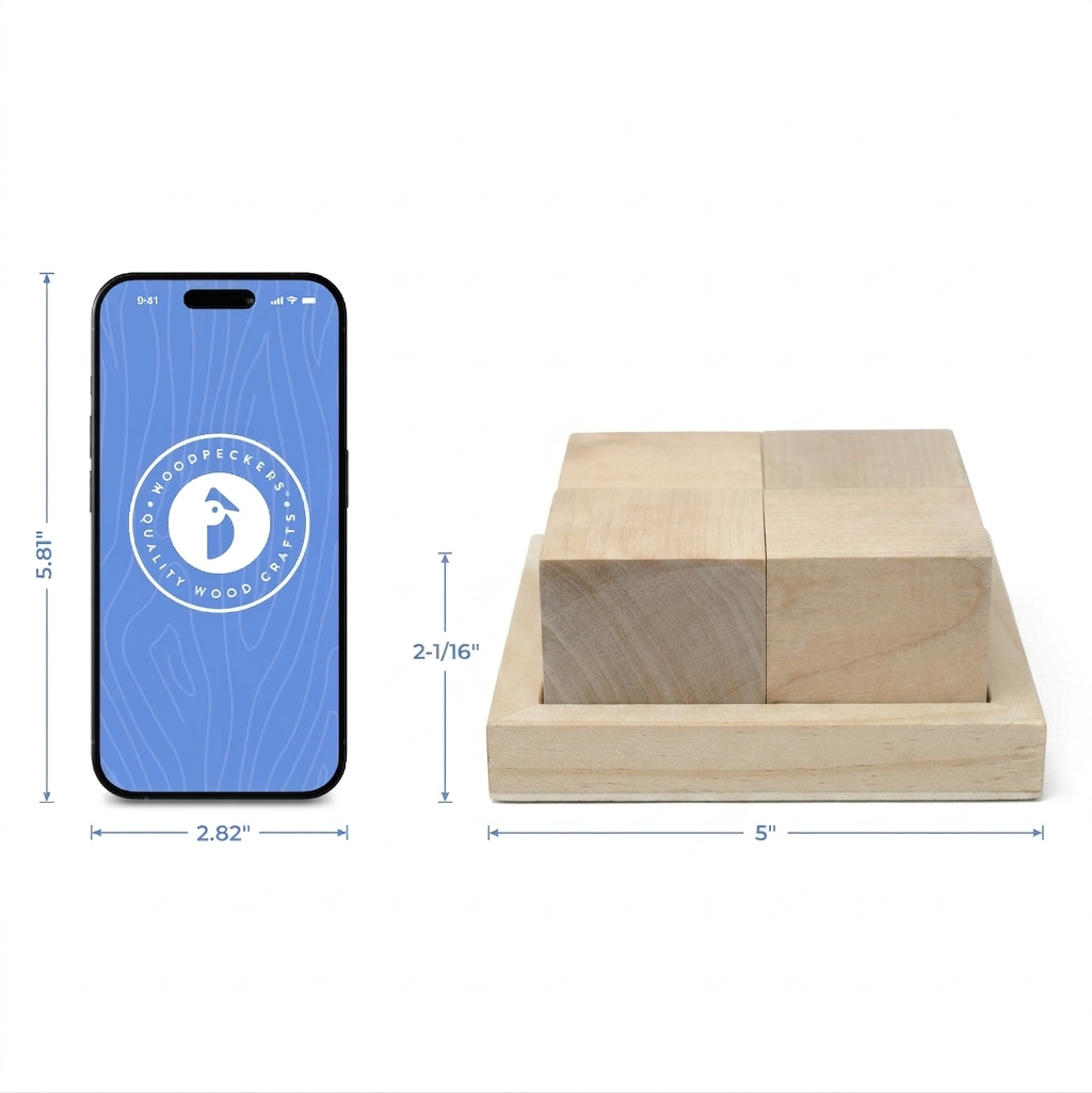 Wooden DIY Cube Puzzle, 5"