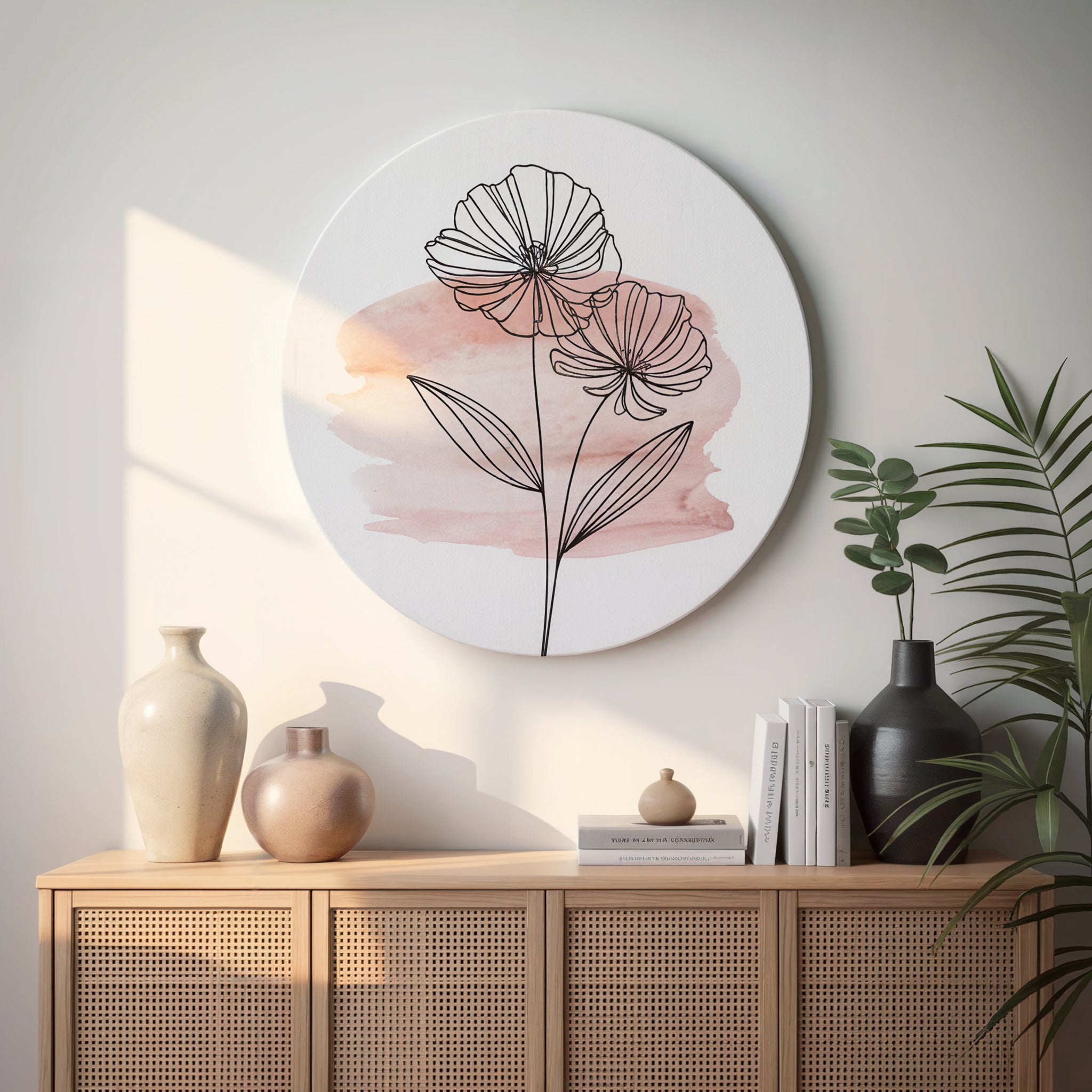 8-3/16" Round Cradled Canvas