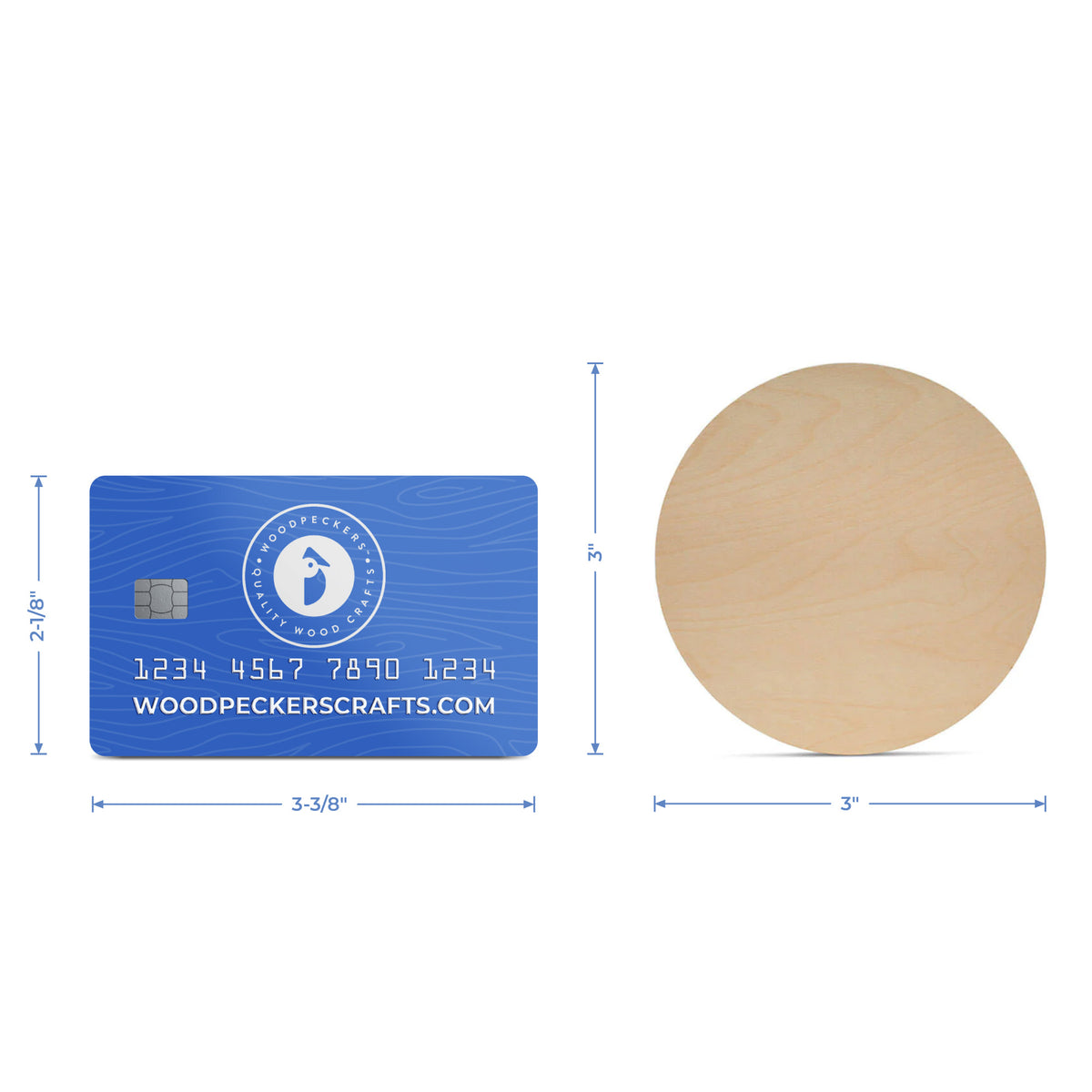 3" Wooden Circle Cutout, 1/16" Thick