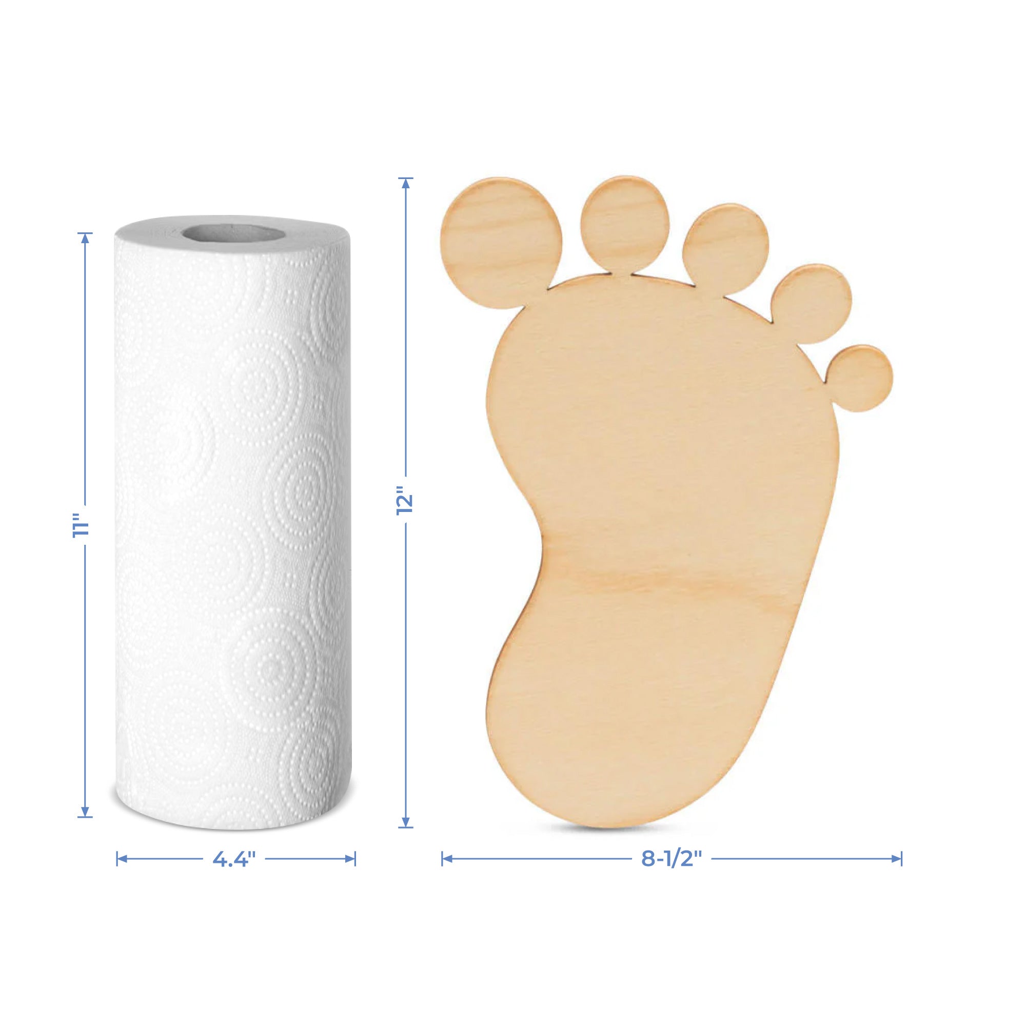 Pair of Baby Footprint Cutouts