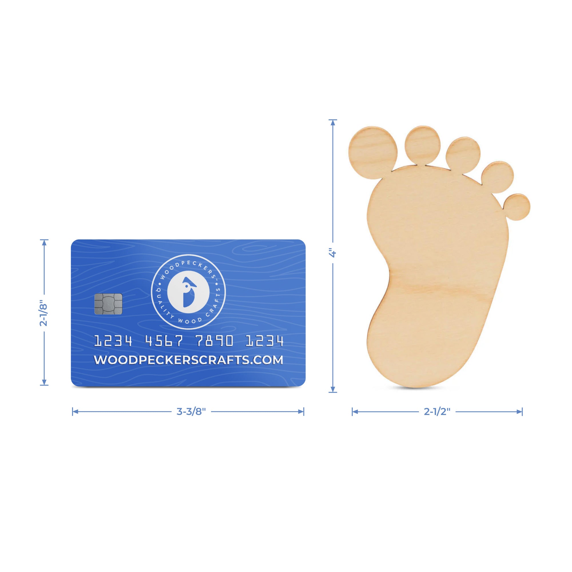 Pair of Baby Footprint Cutouts