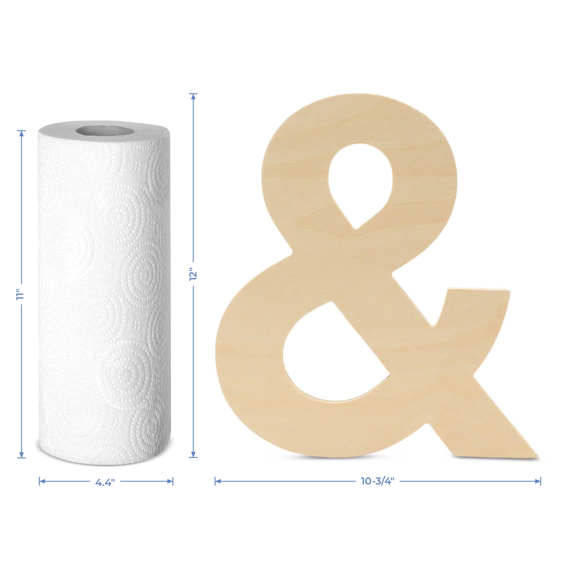 12" Wood Ampersand Cutout