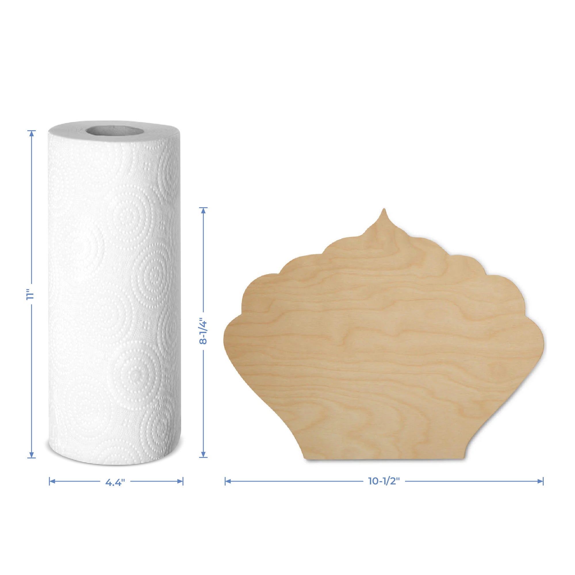 10-1/2" Crown Wooden Cutout