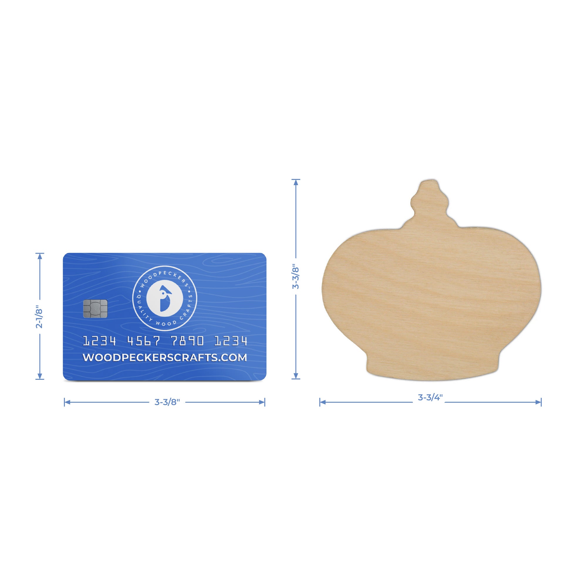 3-3/8" Royal Crown Wood Cutout