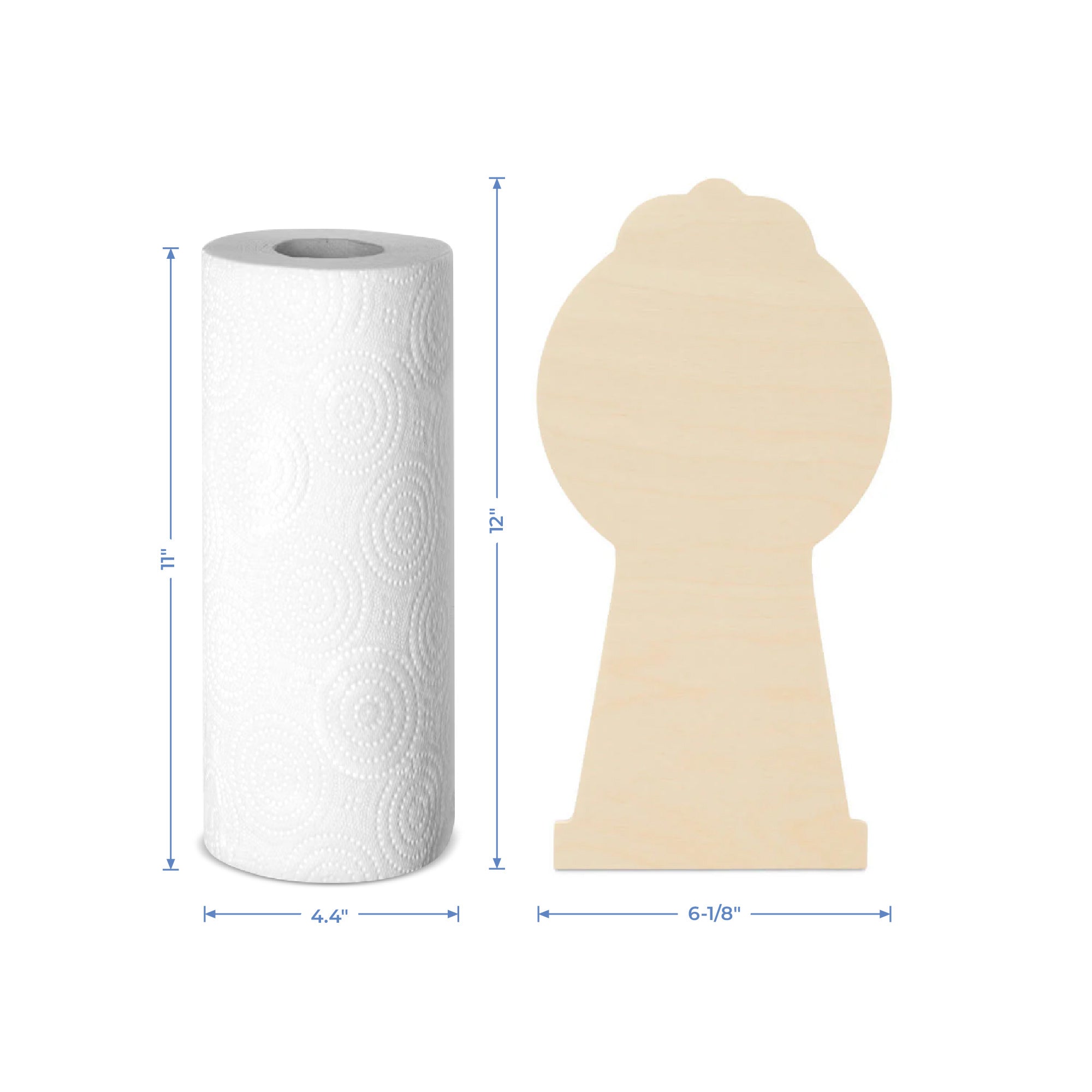 Wood Gumball Machine Cutout, 12"