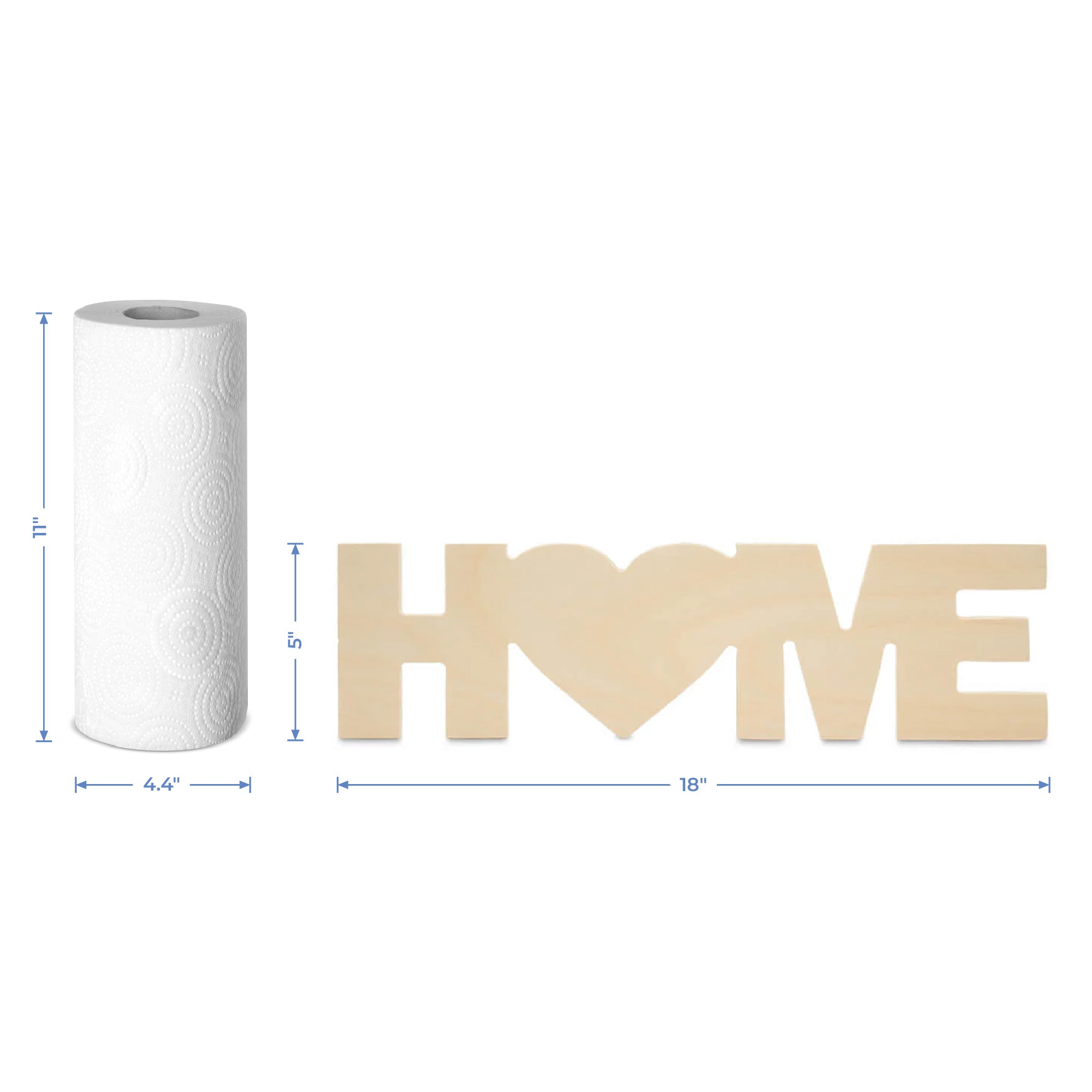 Wood "Home" Cutout, 18" x 5"