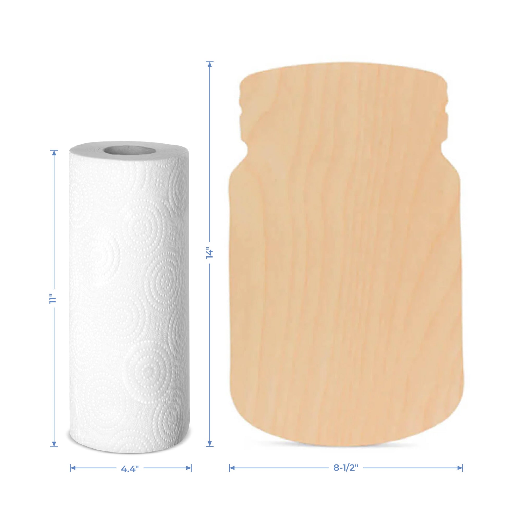 Wooden Cutout Mason Jar, 14"