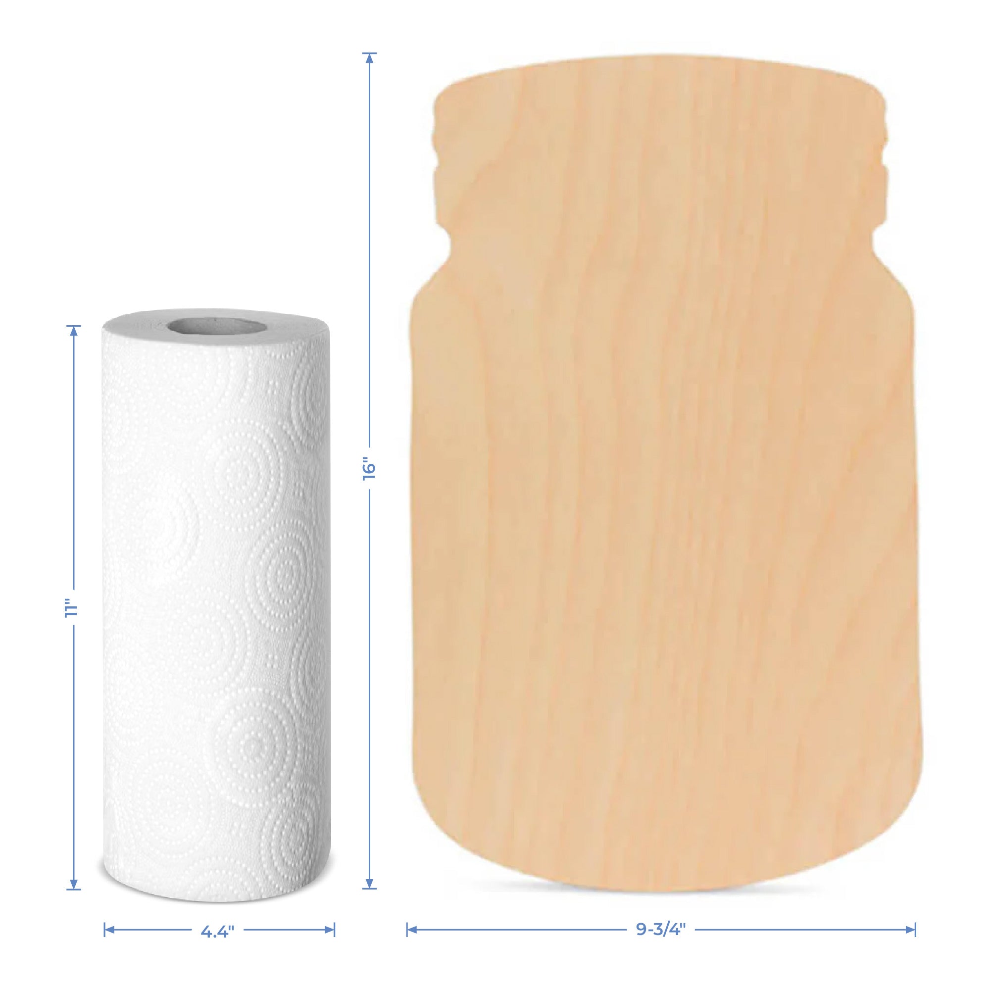 Wooden Cutout Mason Jar, 16"
