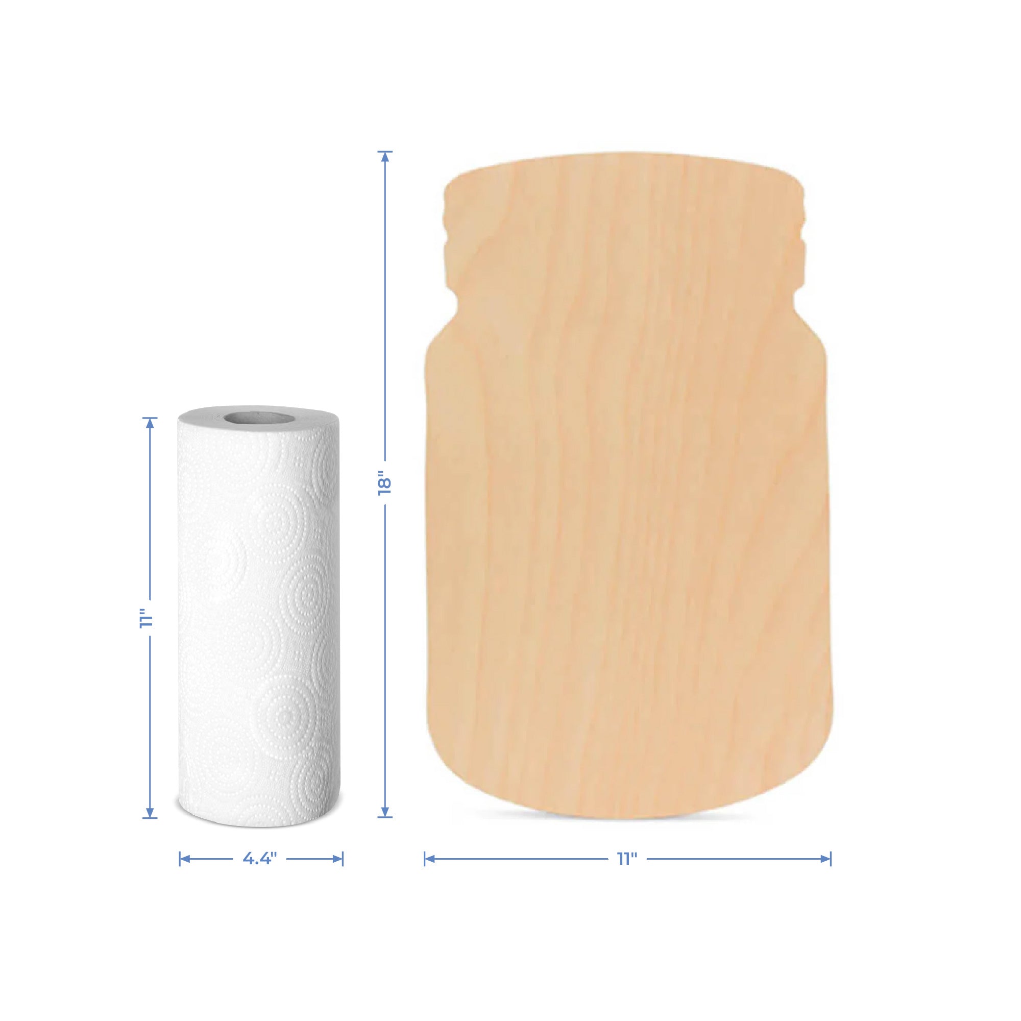 Wooden Cutout Mason Jar, 18"