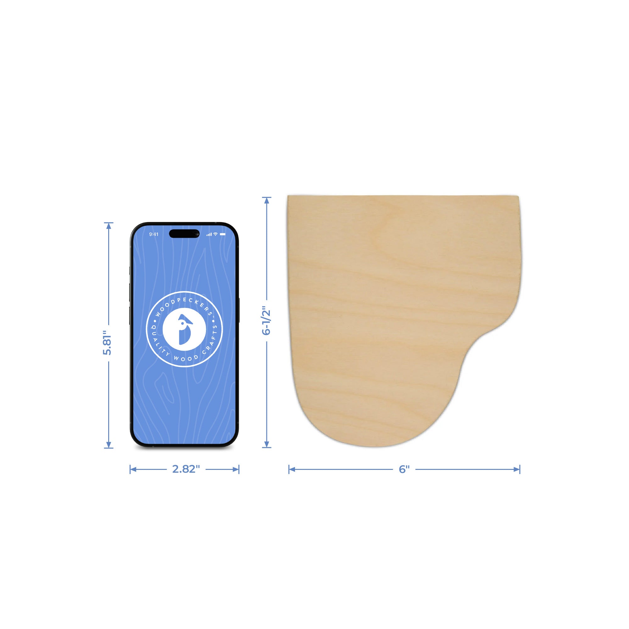 6" Piano Wood Cutout