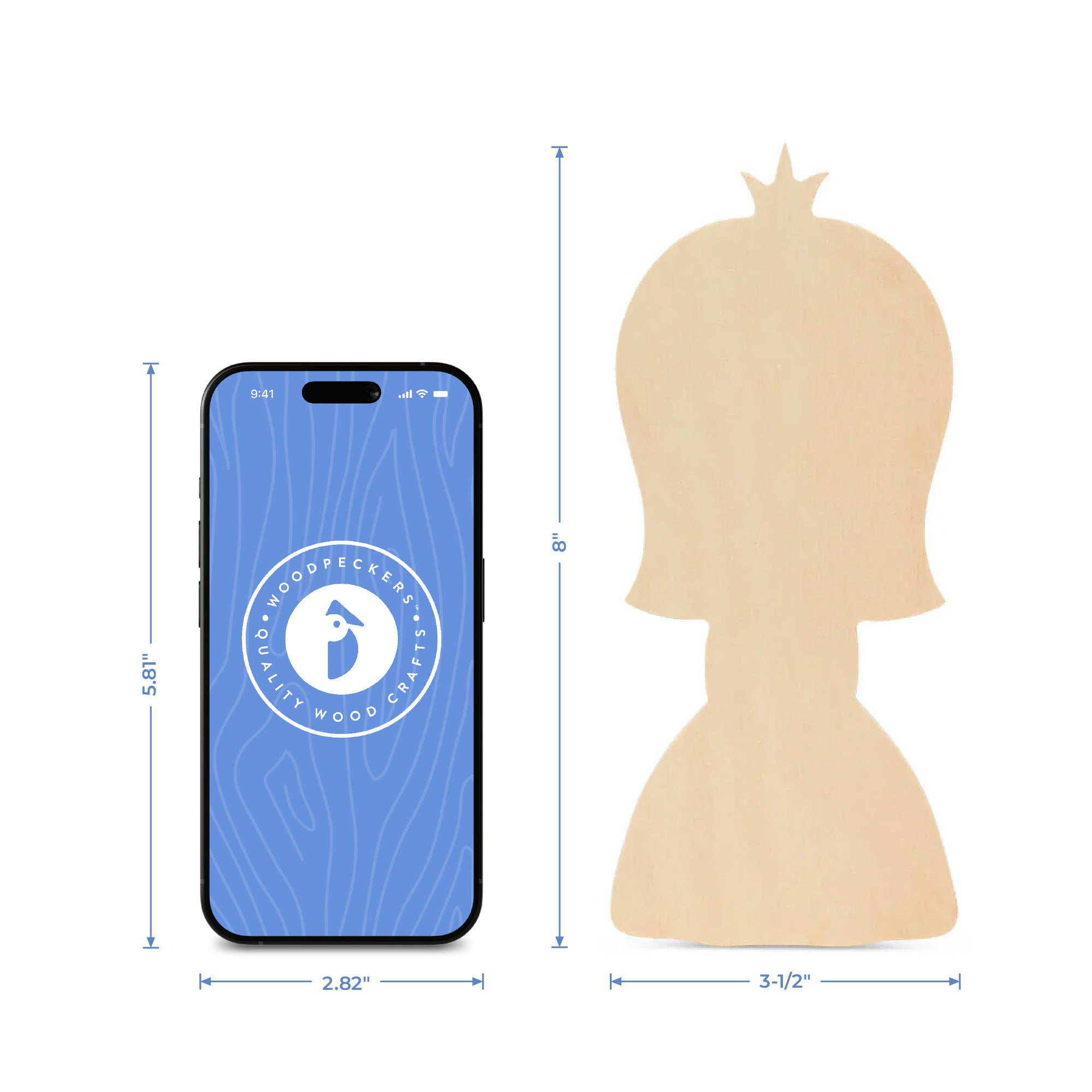 Wood Princess Cutout