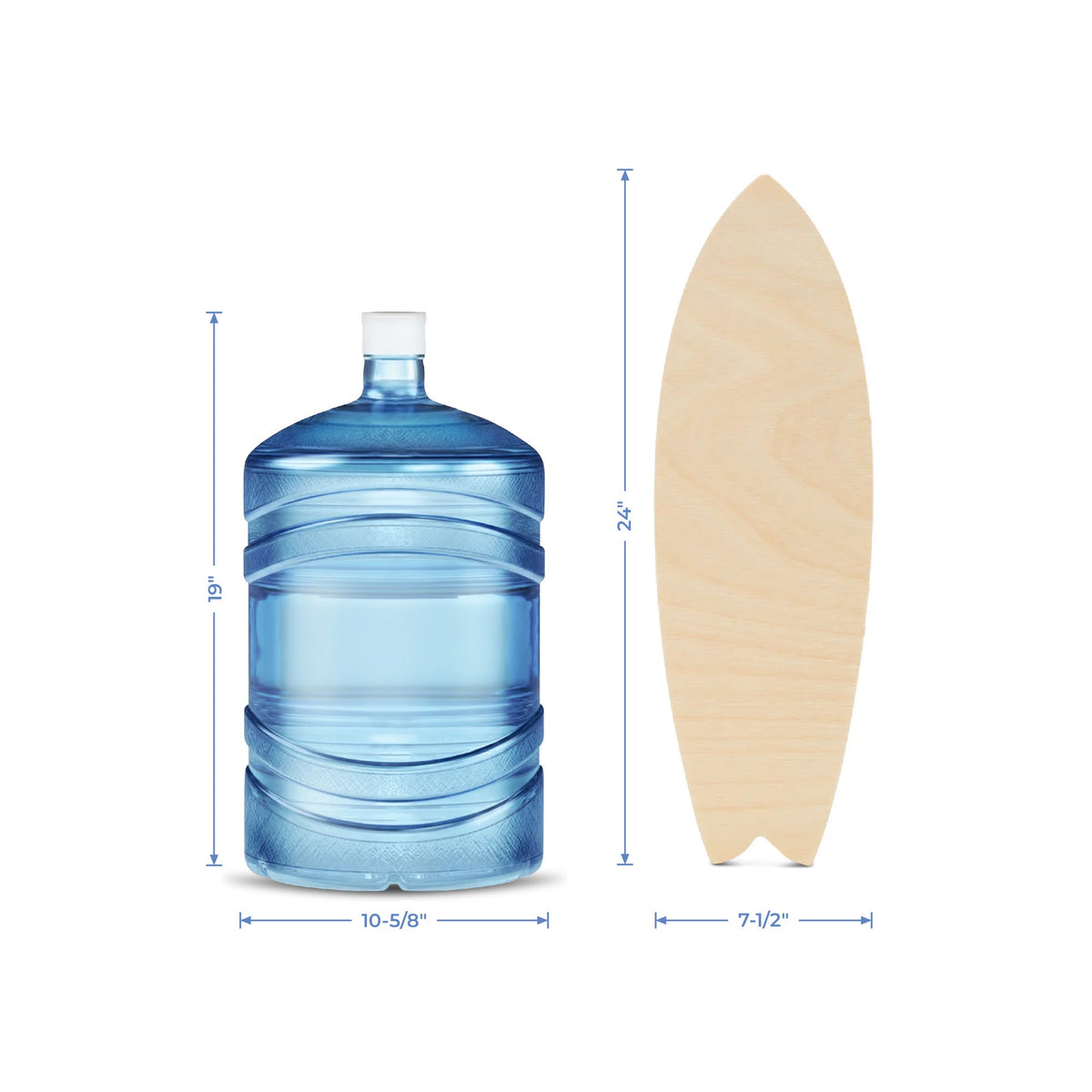 24" Wood Surfboard Cutout