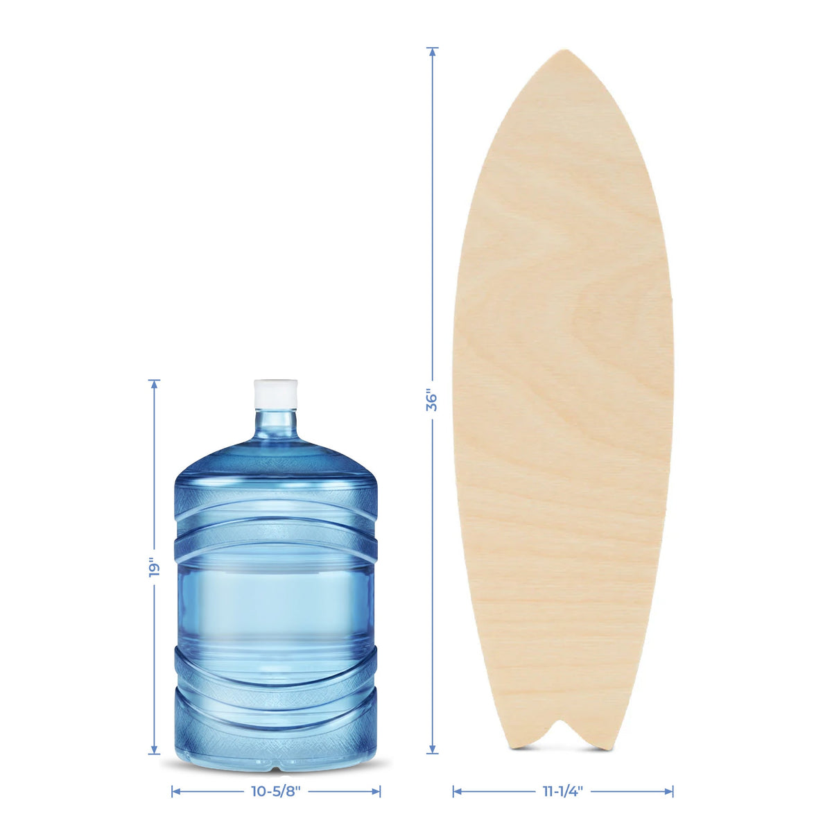 36" Wood Surfboard Cutout