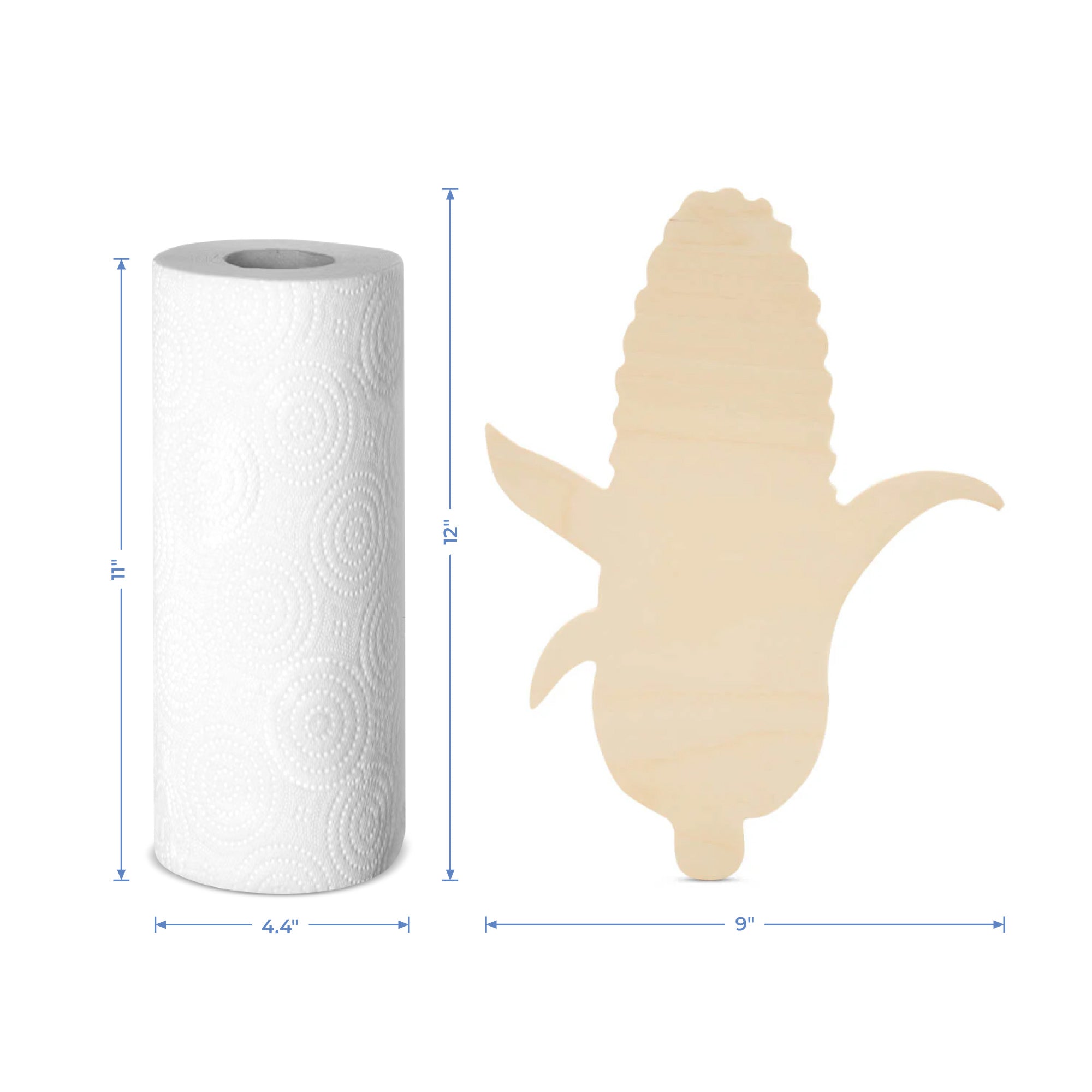 Wood Corn on the Cob Cutout, 12" x 9"