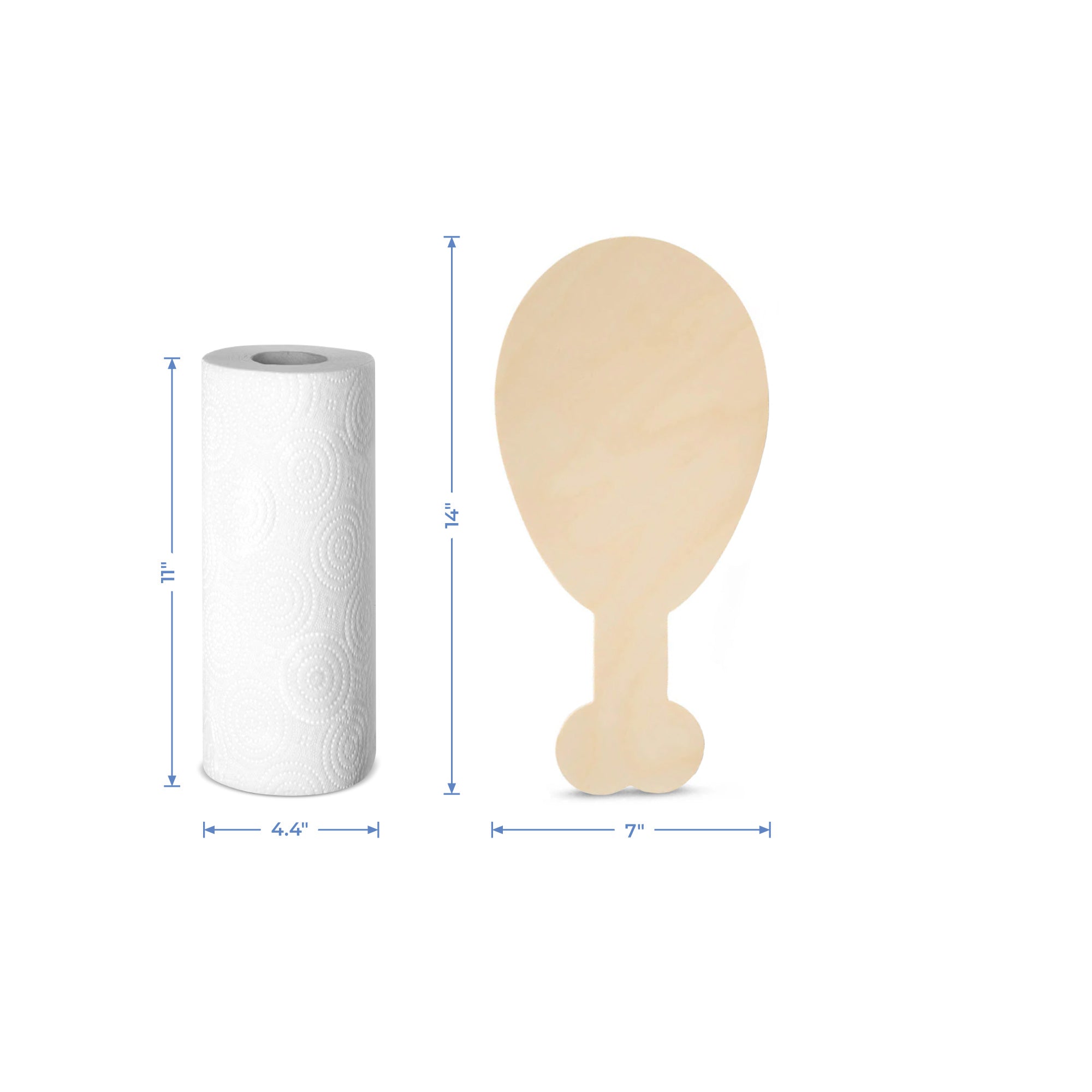 Wood Drumstick Cutout, 14" x 7"