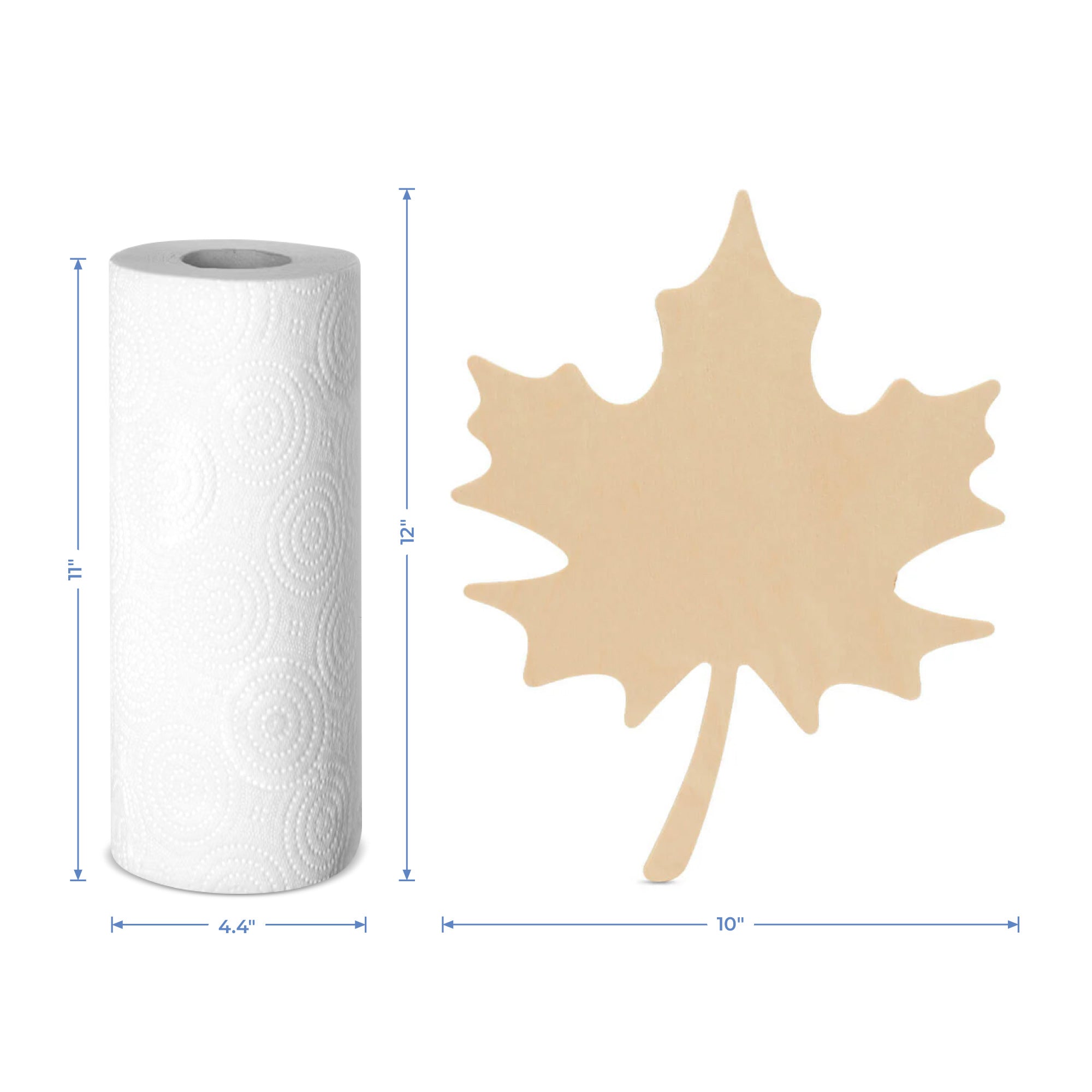 Wood Maple Leaf Cutout Large, 12" x 10"