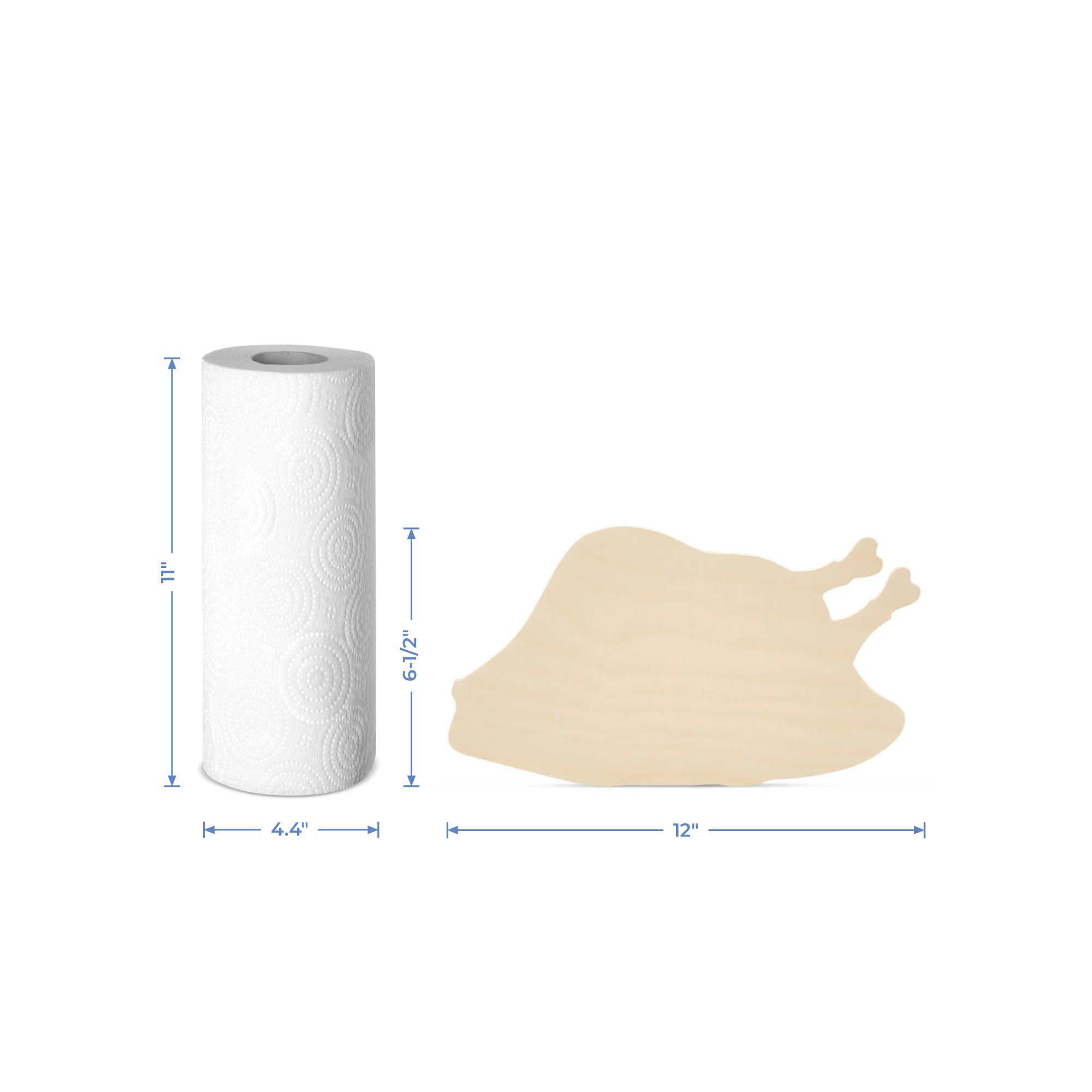Wood Roast Turkey Cutout, 12" x 6-1/2"