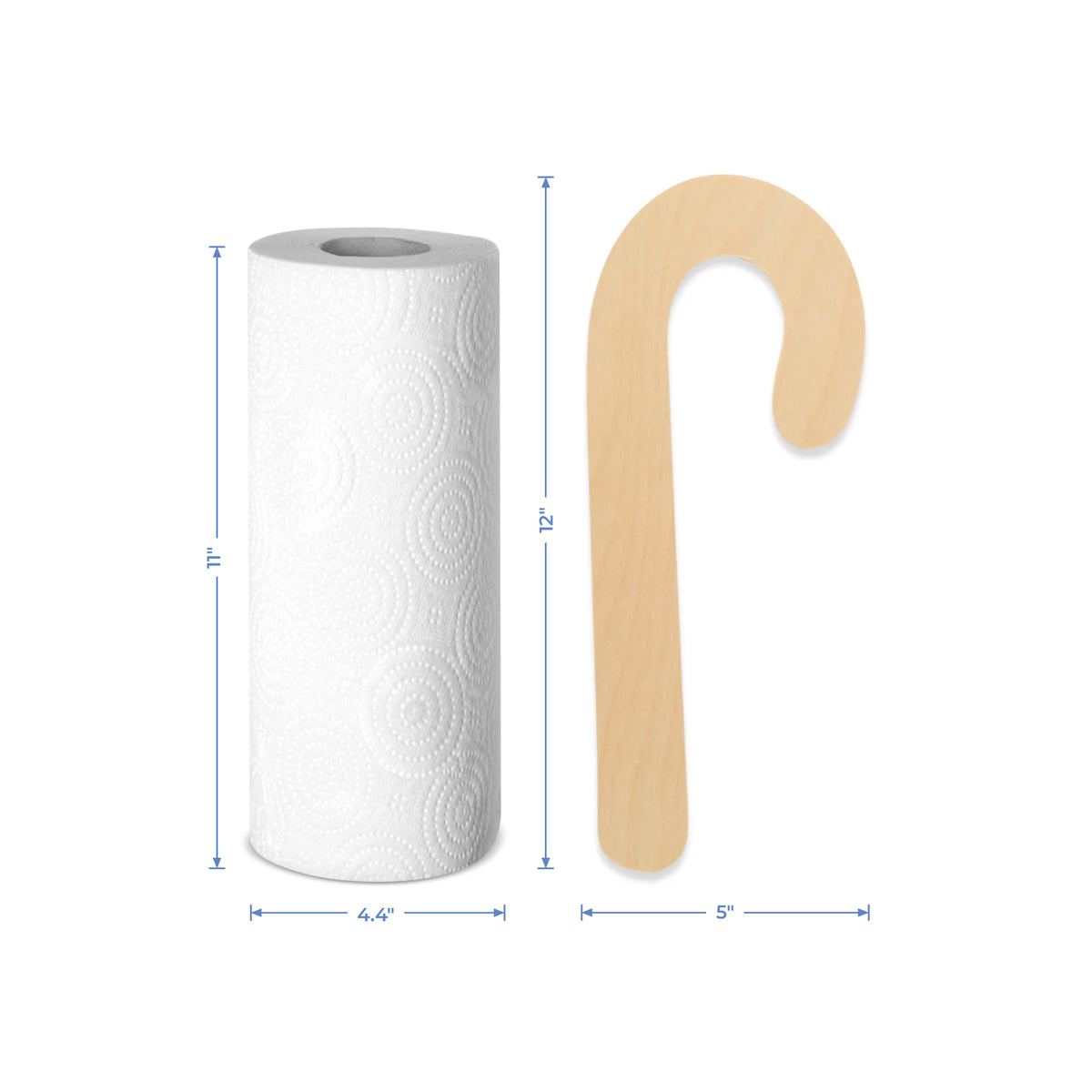 Candy Cane Cutout, Large 12" x 5"