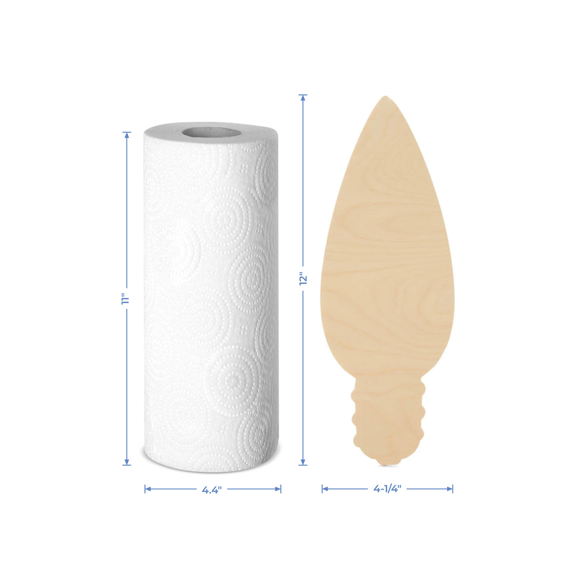Christmas Light Bulb Cutout, Large 12" X 4-1/4"