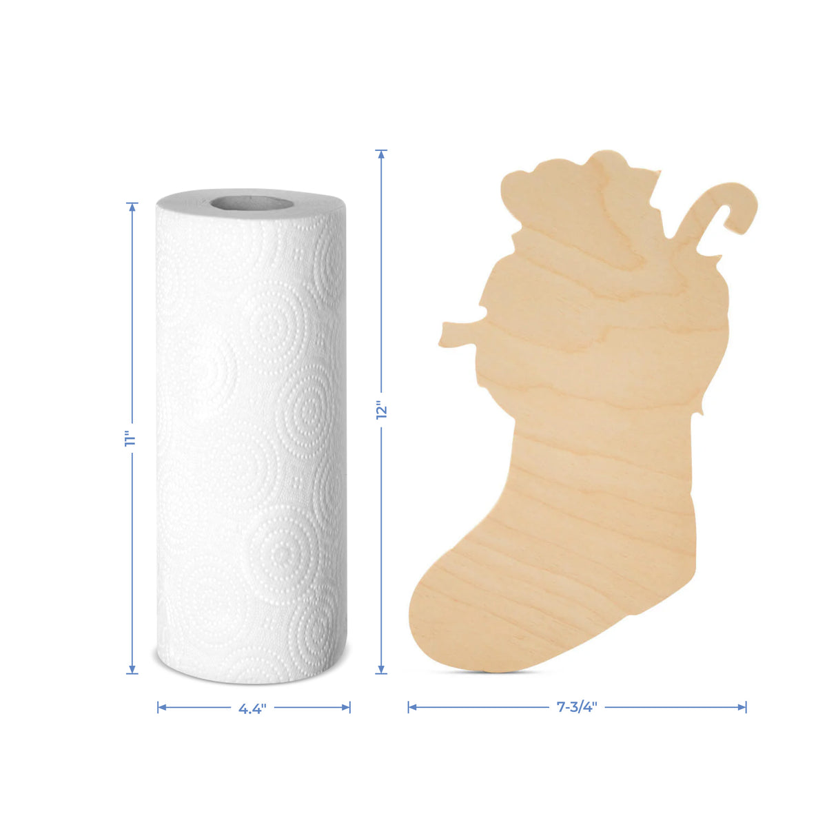 Stuffed Christmas Stocking Cutout, Large 12" X 7-3/4"