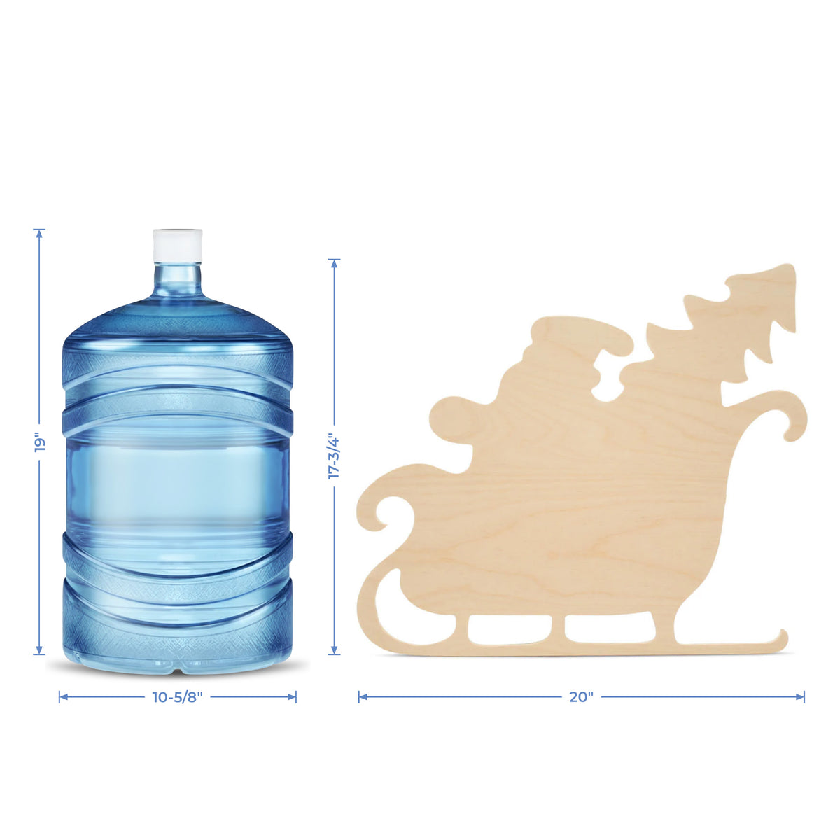 Sleigh and Santa Cutout, Large 20" X 17-3/4"