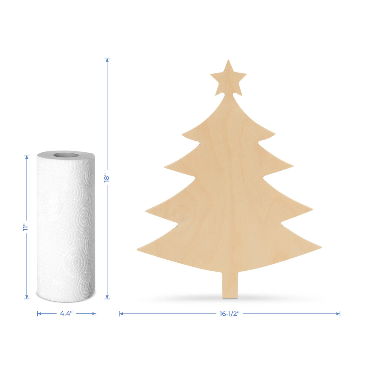 Christmas Tree With Star Cutout, Jumbo 18" x 16-1/2"