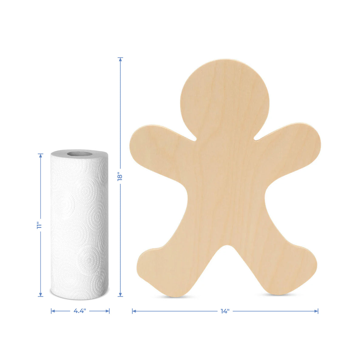 Gingerbread Man Cutout, Jumbo 18" x 14"
