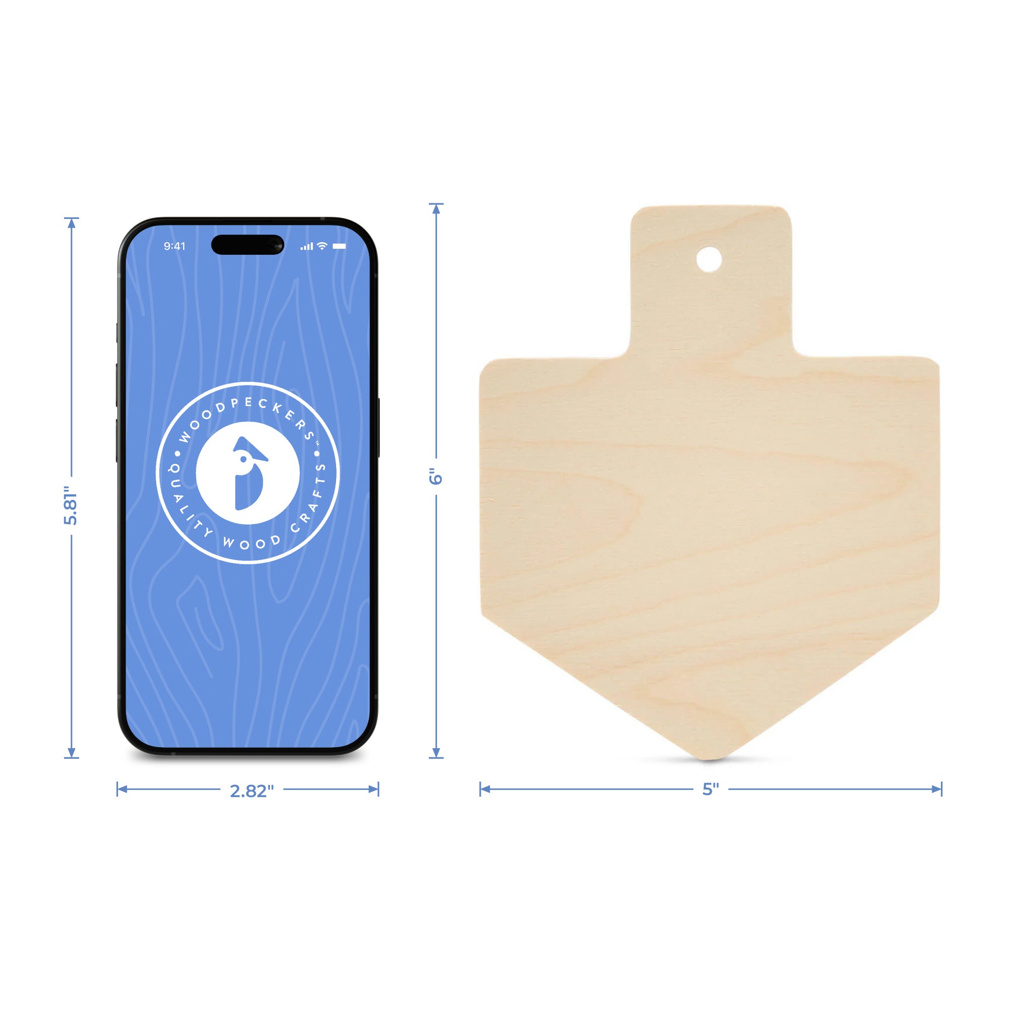 Hanging Dreidel Cutout, 6" x 5"