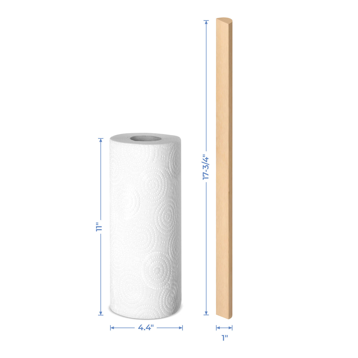 1" X 17-3/4" Wooden Split Dowel