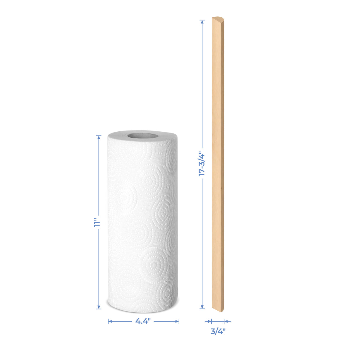 3/4" X 17-3/4" Wooden Split Dowel