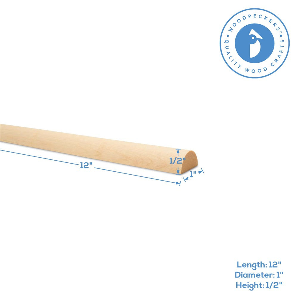 1" X 12" Wooden Split Dowel