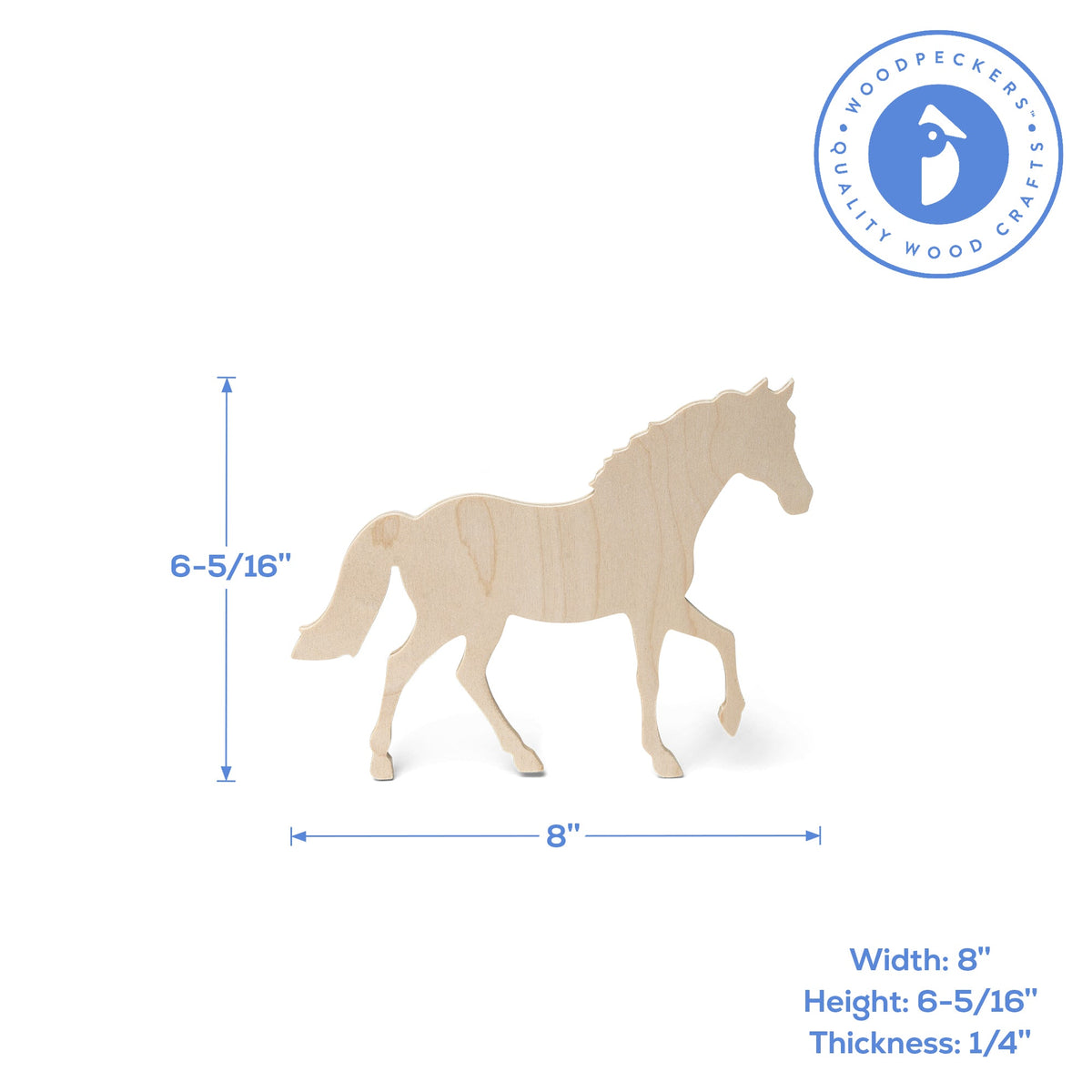 8" Trotting Horse Cutout