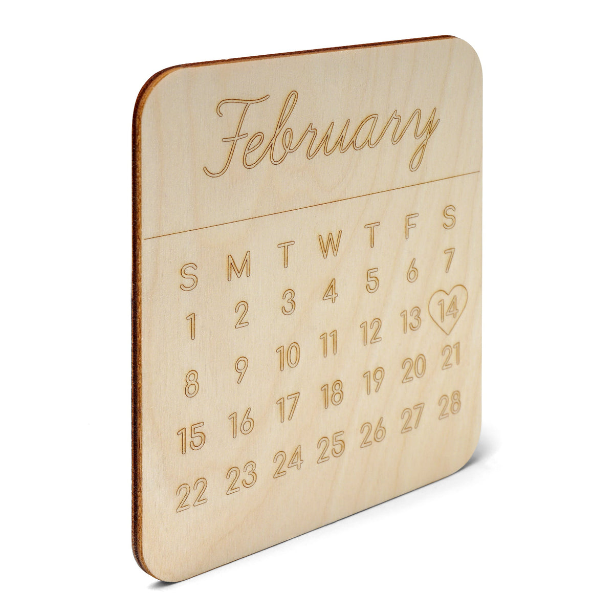 10" February Calendar Cutout