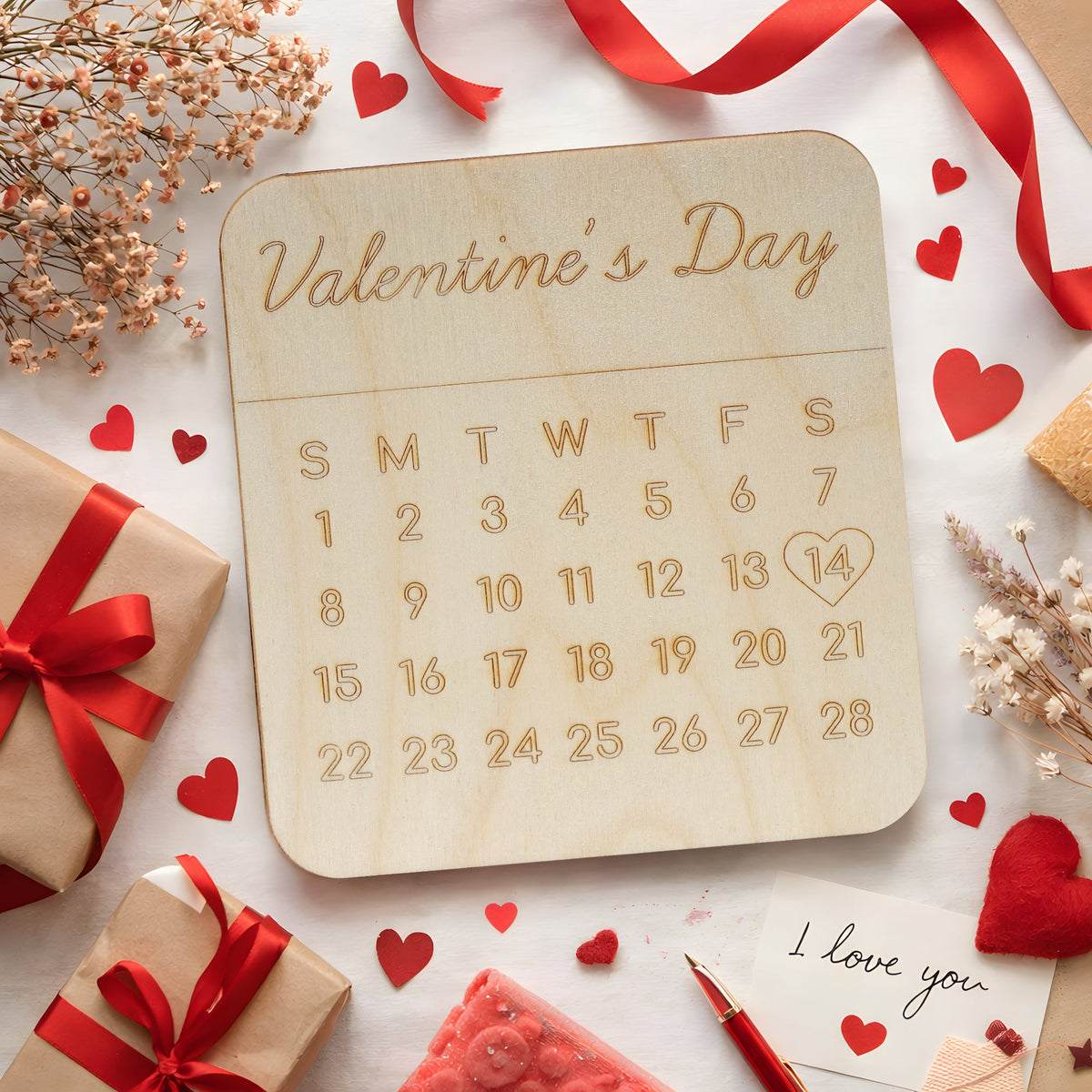 16" Valentine’s Day Calendar Cutout