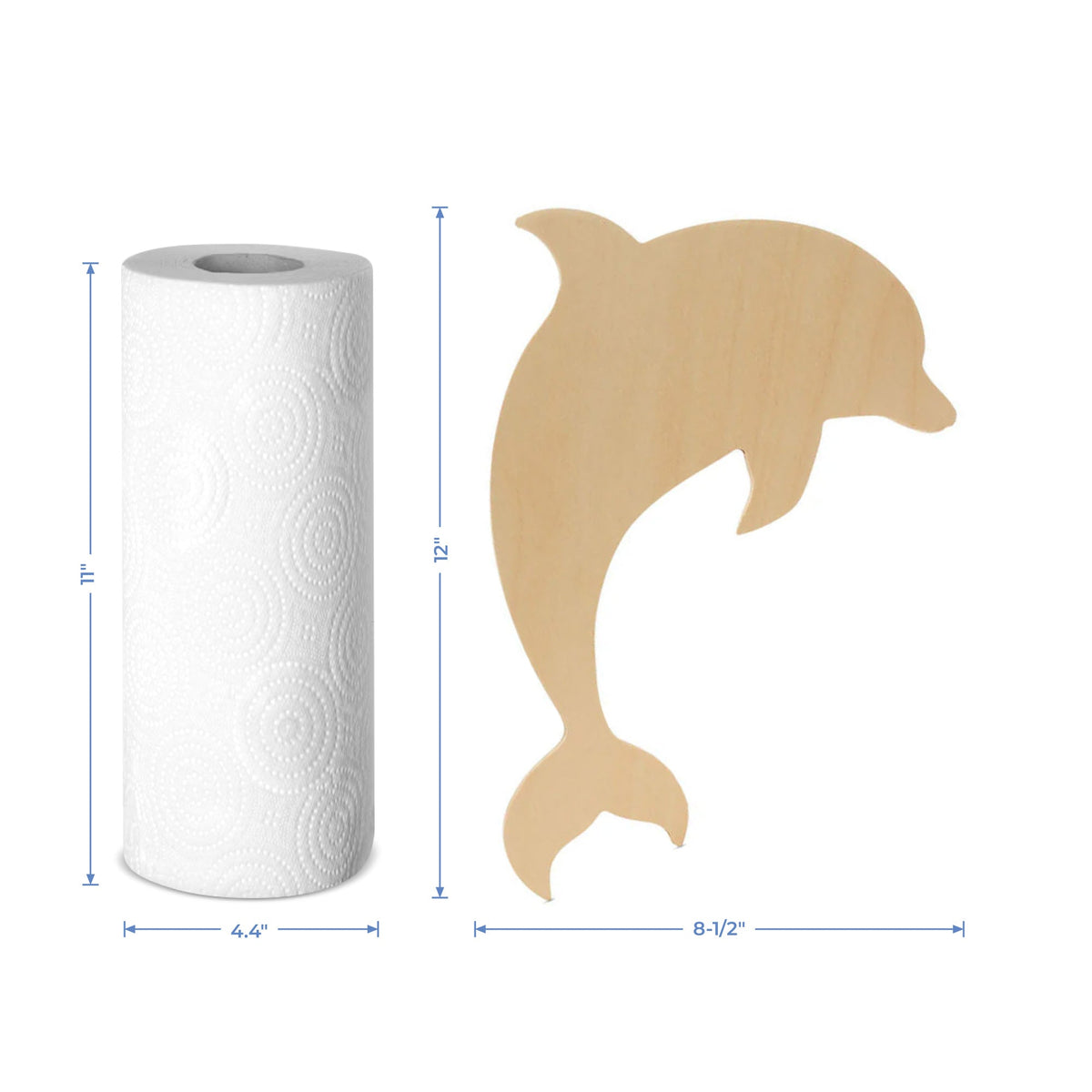 18" Wood Dolphin Cutout