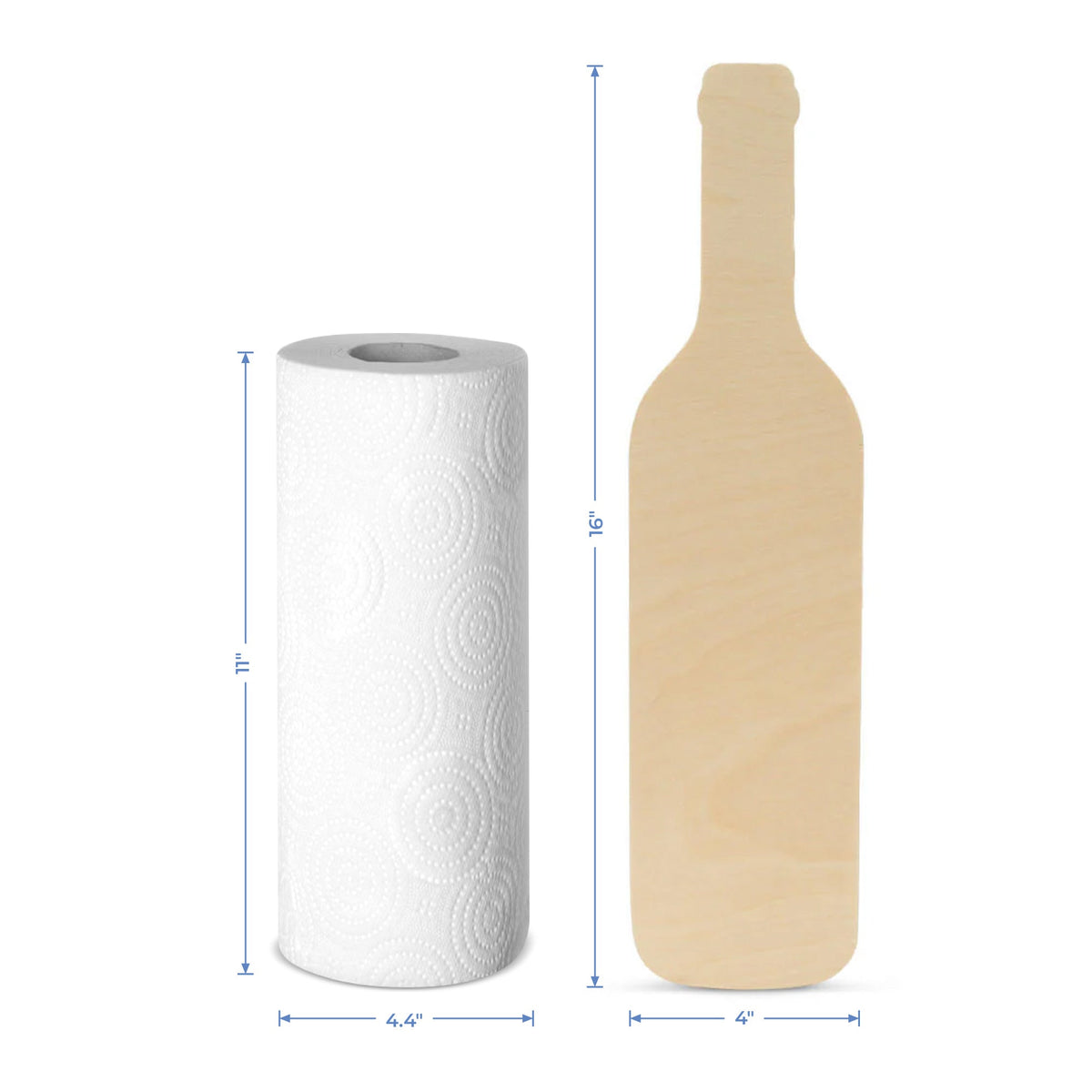 16" Wood Wine Bottle Cutout