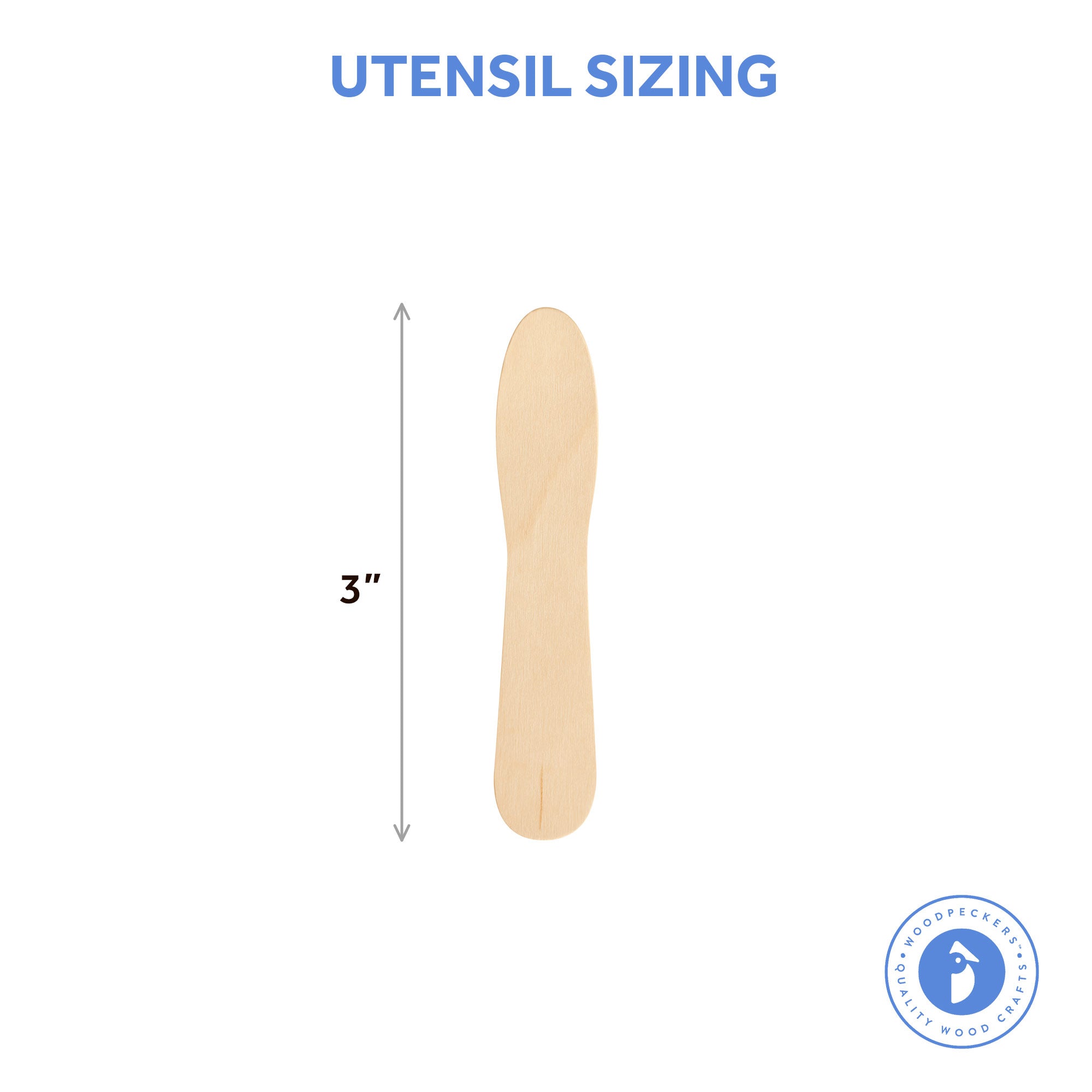 Disposable Ice Cream Spoons, 3", Pack of 100