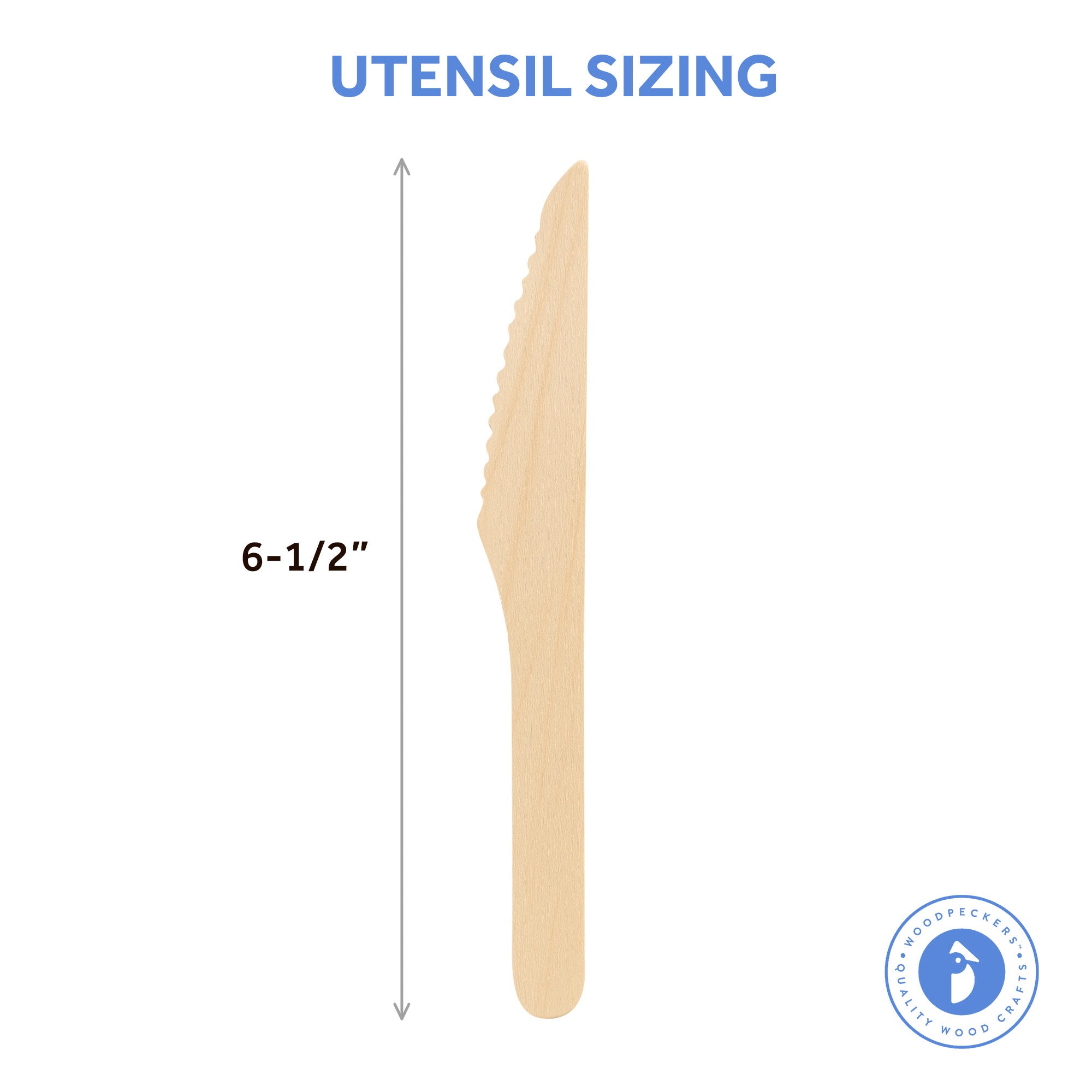 Disposable Knives, 6-1/2", Pack of 100