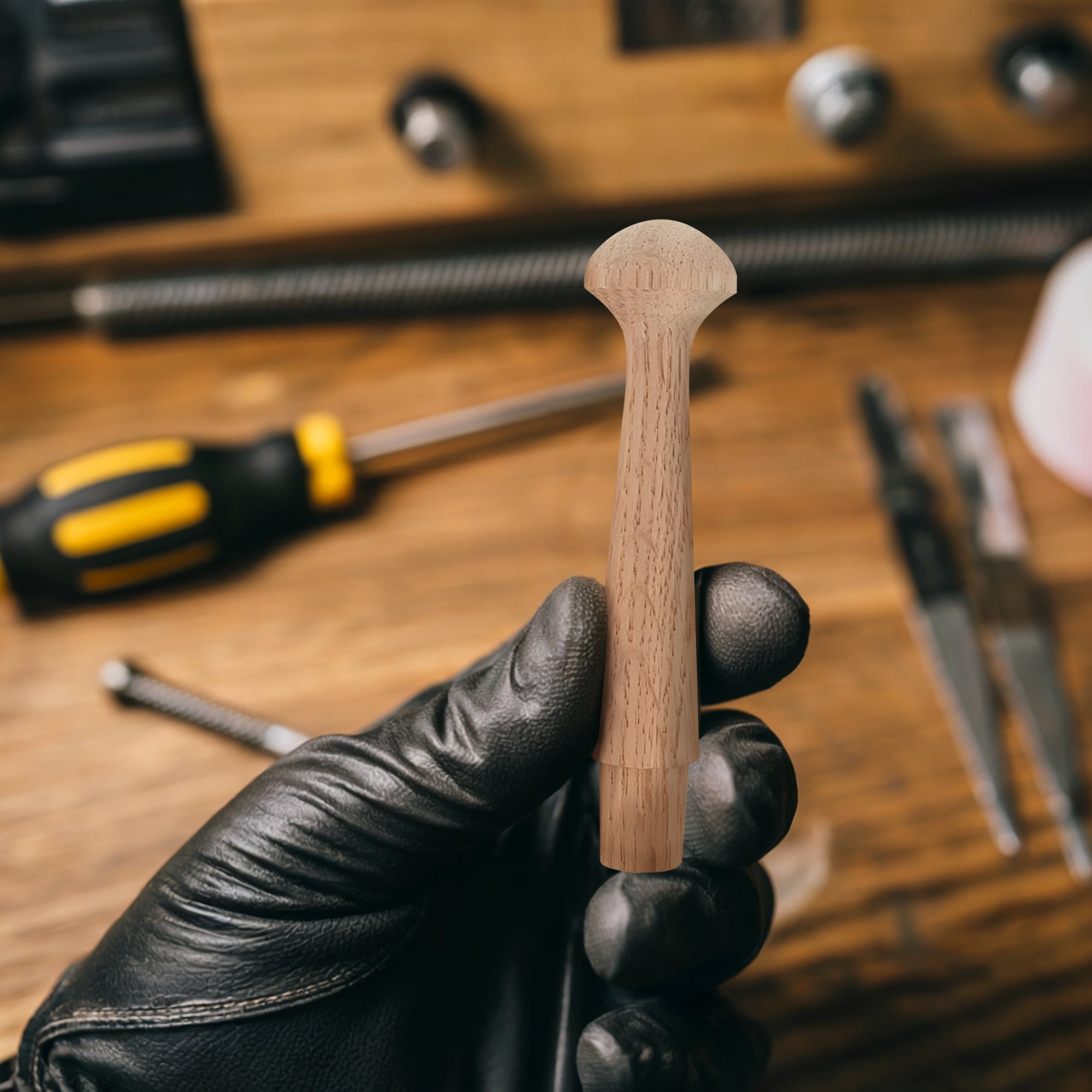 3-1/2" Oak Shaker Peg with #10 Screw