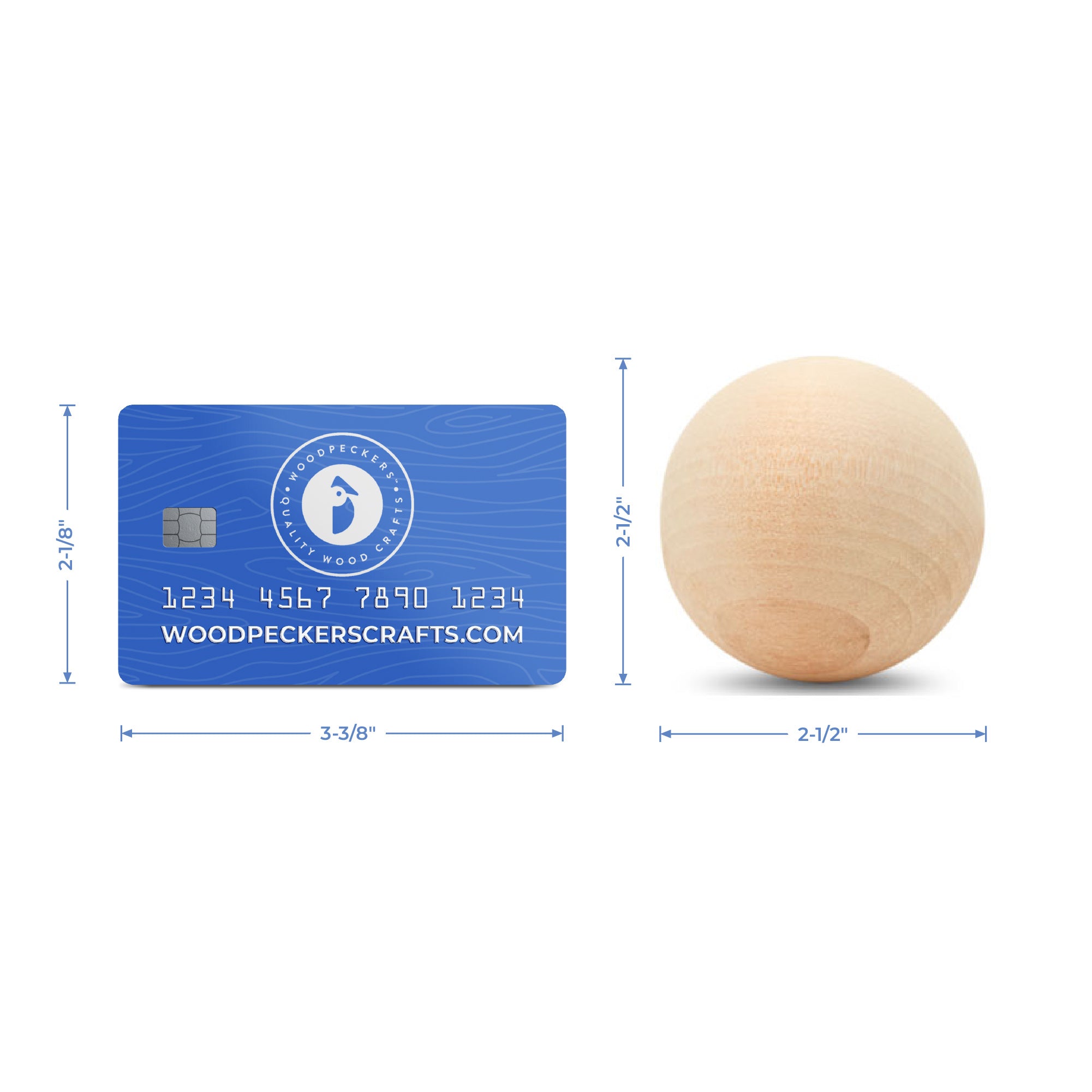 2-1/2" Wooden Ball