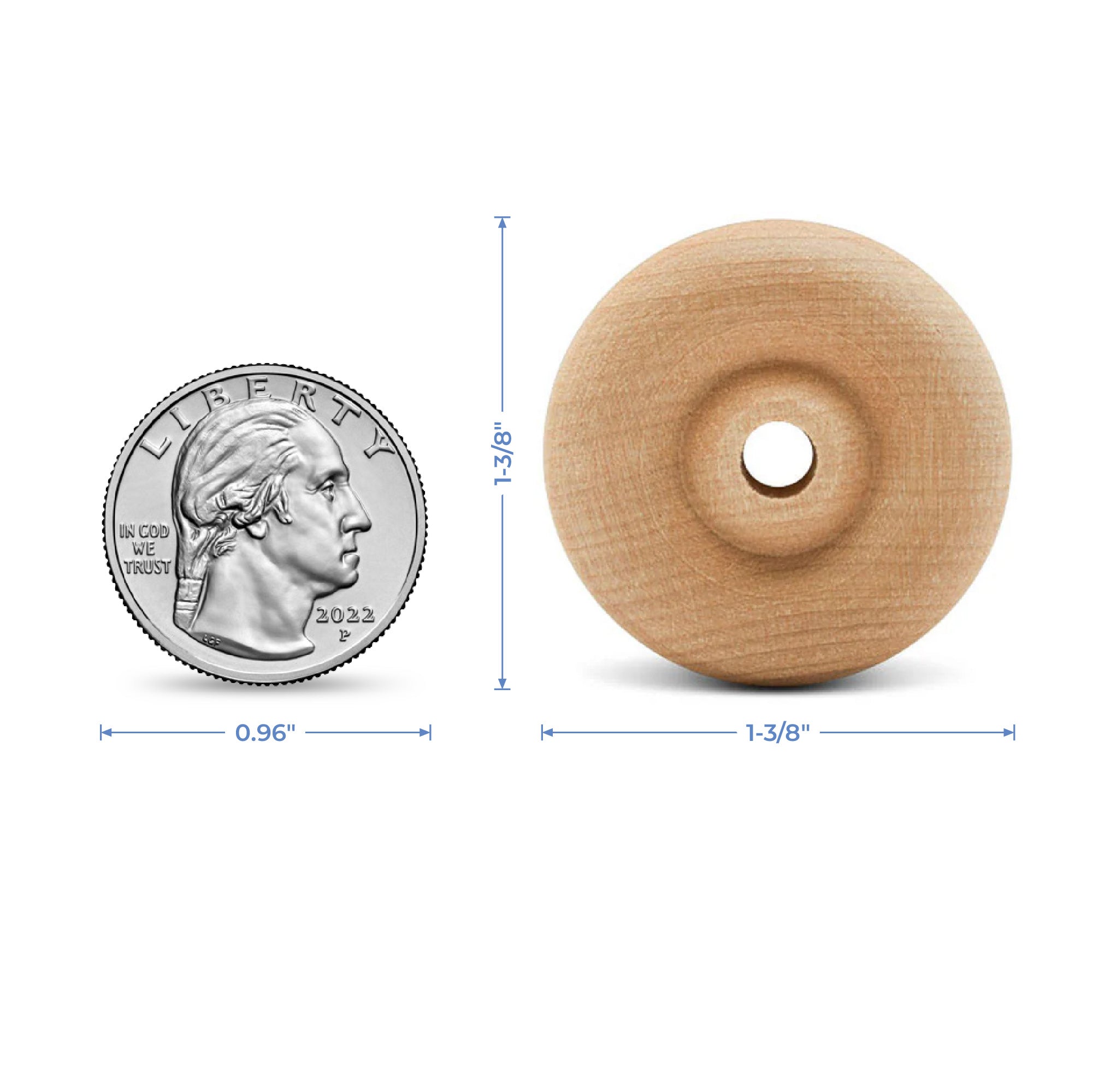 1-3/8" Classic Wheel, 3/16" Hole