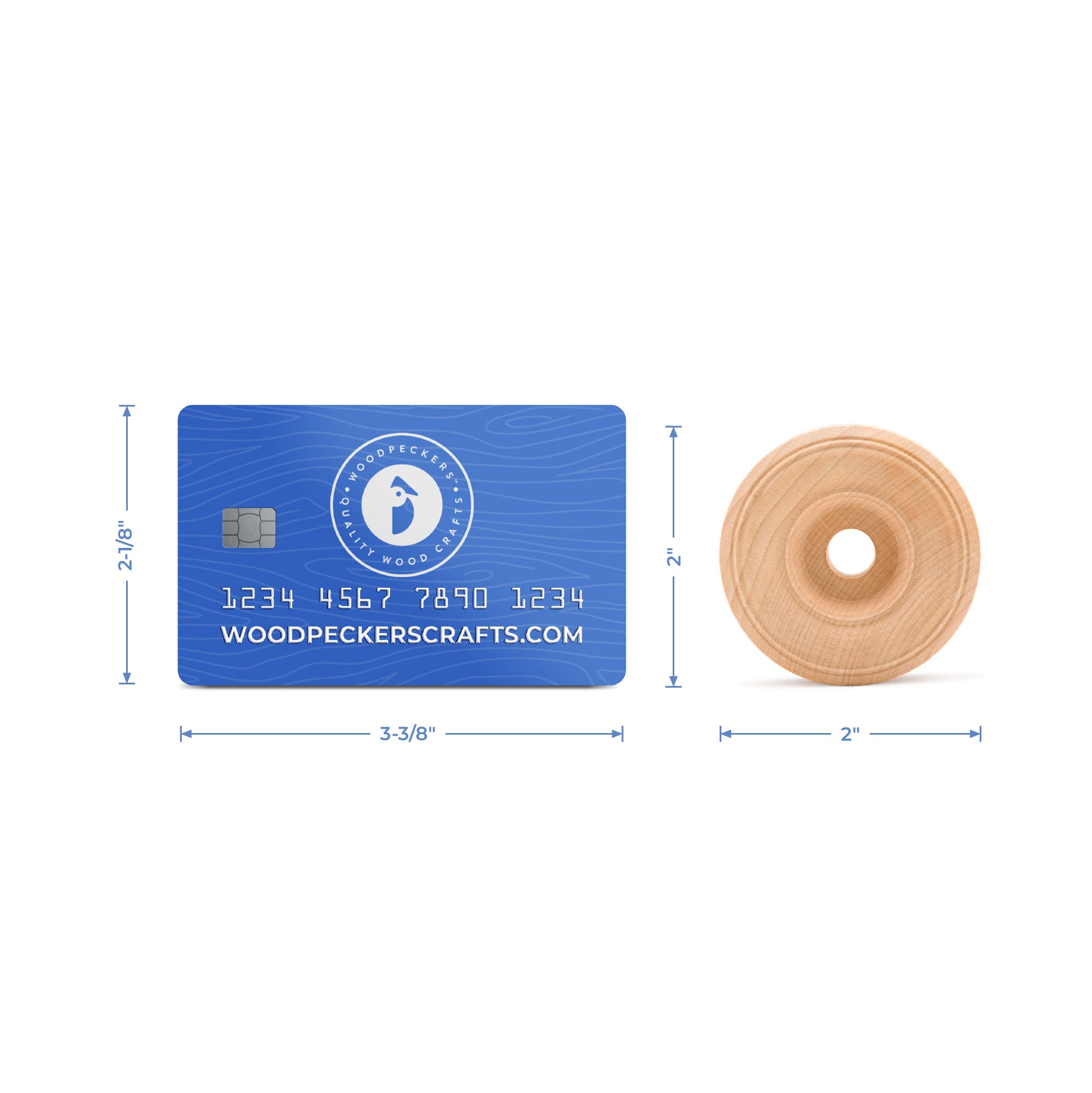 2" Treaded Wheel, 3/4" Thickness