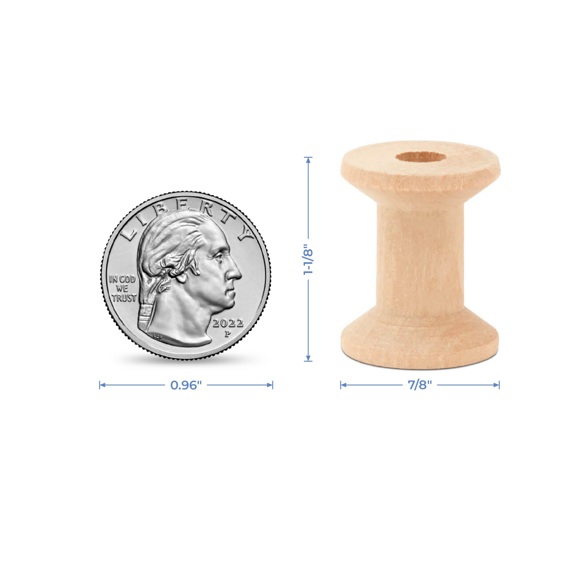 1-1/8" Hourglass Spool