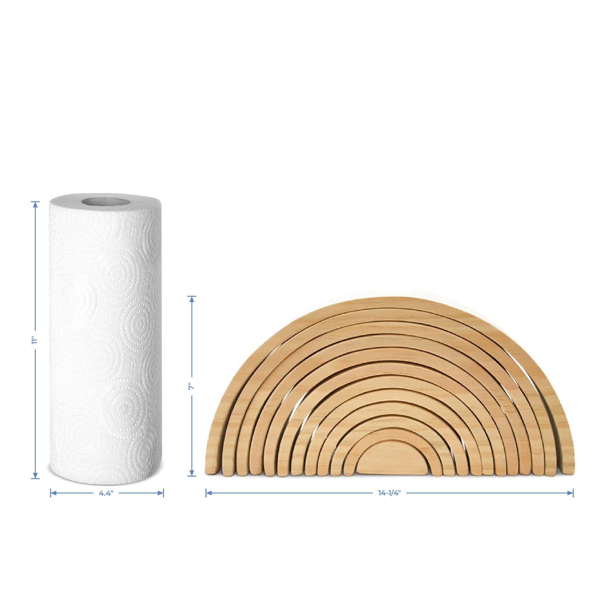 Wood Stacking Rainbow, 14.5" x 7" x 2.75"