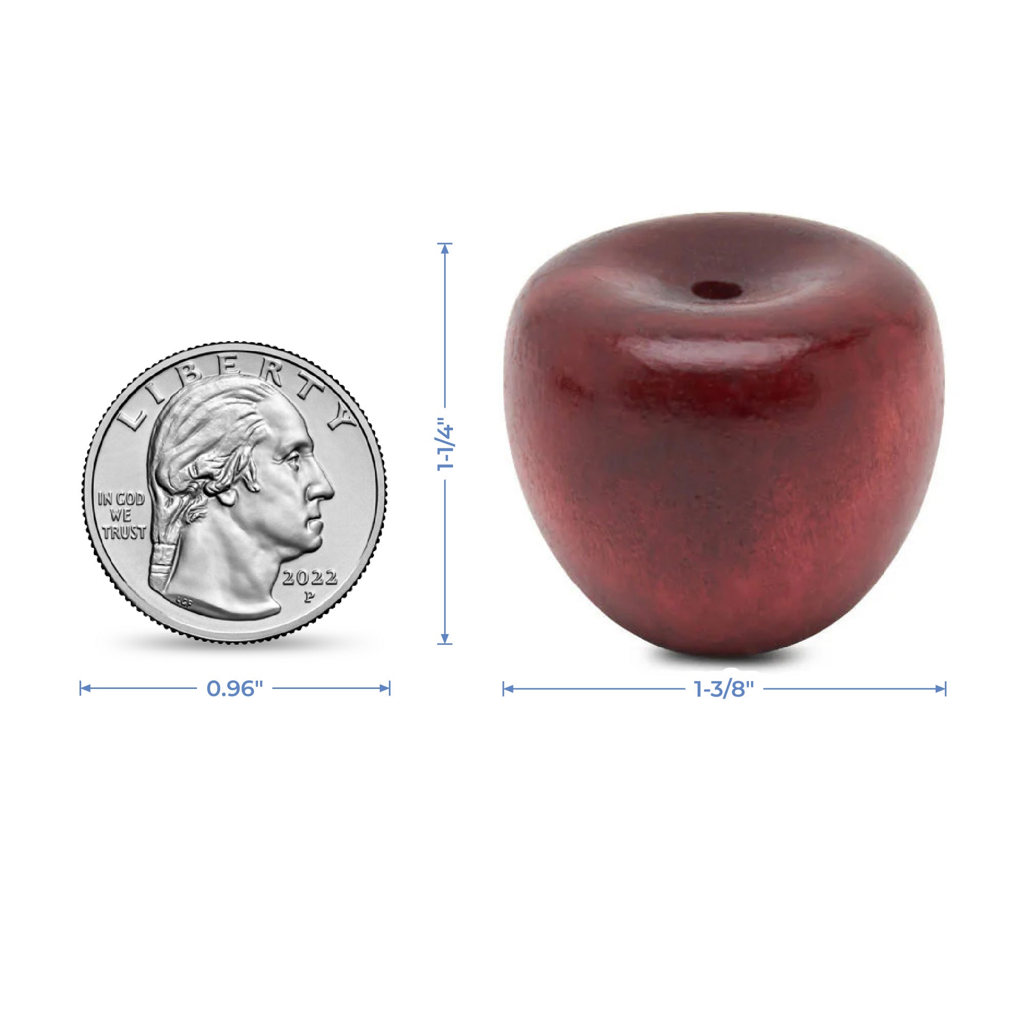 1-3/8" Crab Apple, Dark Red